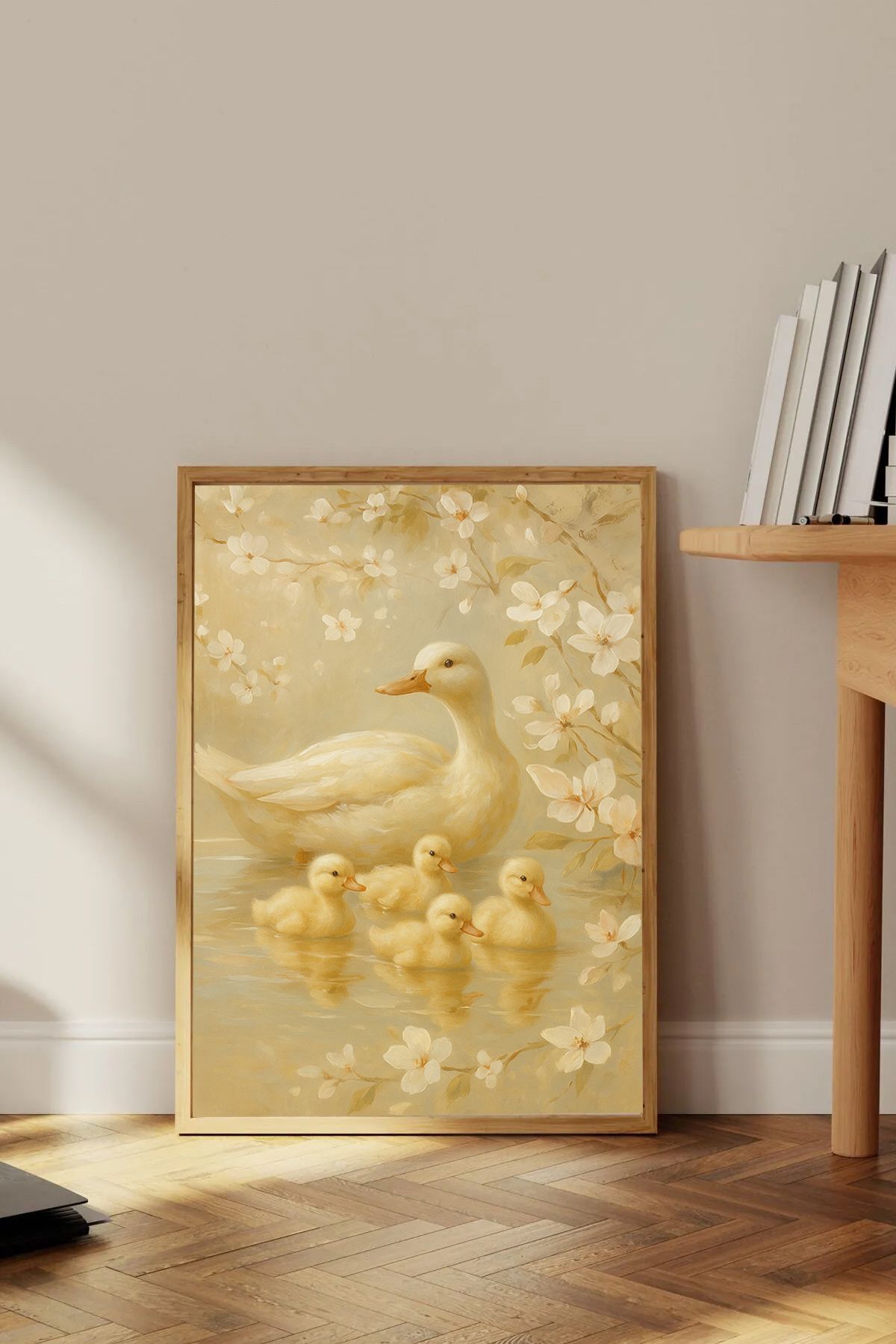 Dekorsiahome Tek Parça Ahşap Çerçeveli Oturma Odası Salon Mutfak Tablo TK0656