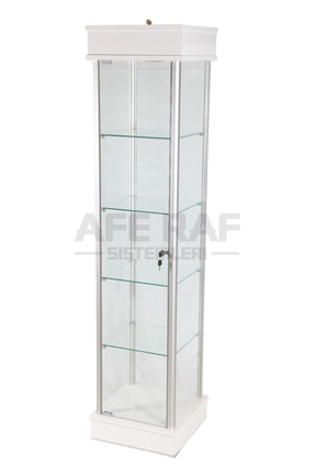 AZUCABİN Camlı Dolap , Camlı Vitrin, Koleksiyon Vitrini, Vitrin-40x40x175