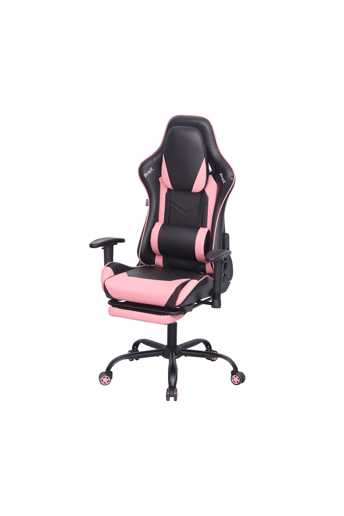 Adore Mobilya Adore Gaming ProX Oyuncu Koltuğu Siyah / Pembe S. Deri 71x77,5-126x136 cm