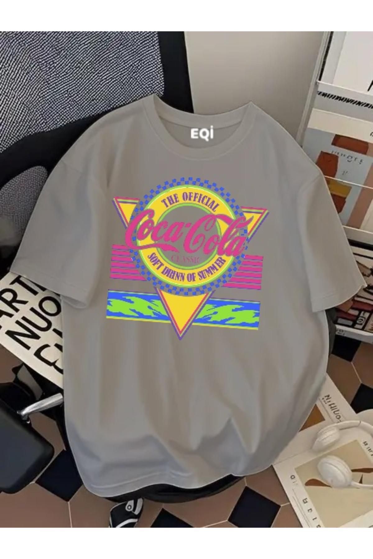 EQİ Coco-Cola Summer Baskılı Oversize T-Shirt