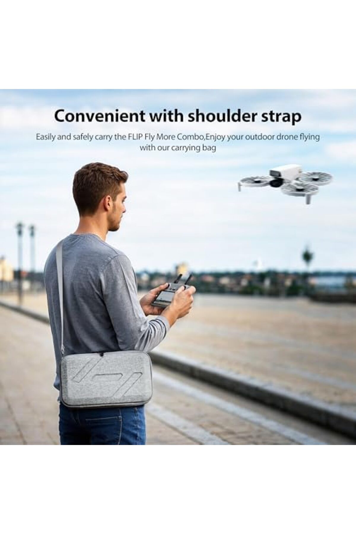 Cesiro-Husă Tomat Flip, Geantă de umăr portabilă de depozitare pentru DJI Flip Fly More Combo Suport 3 bate 5