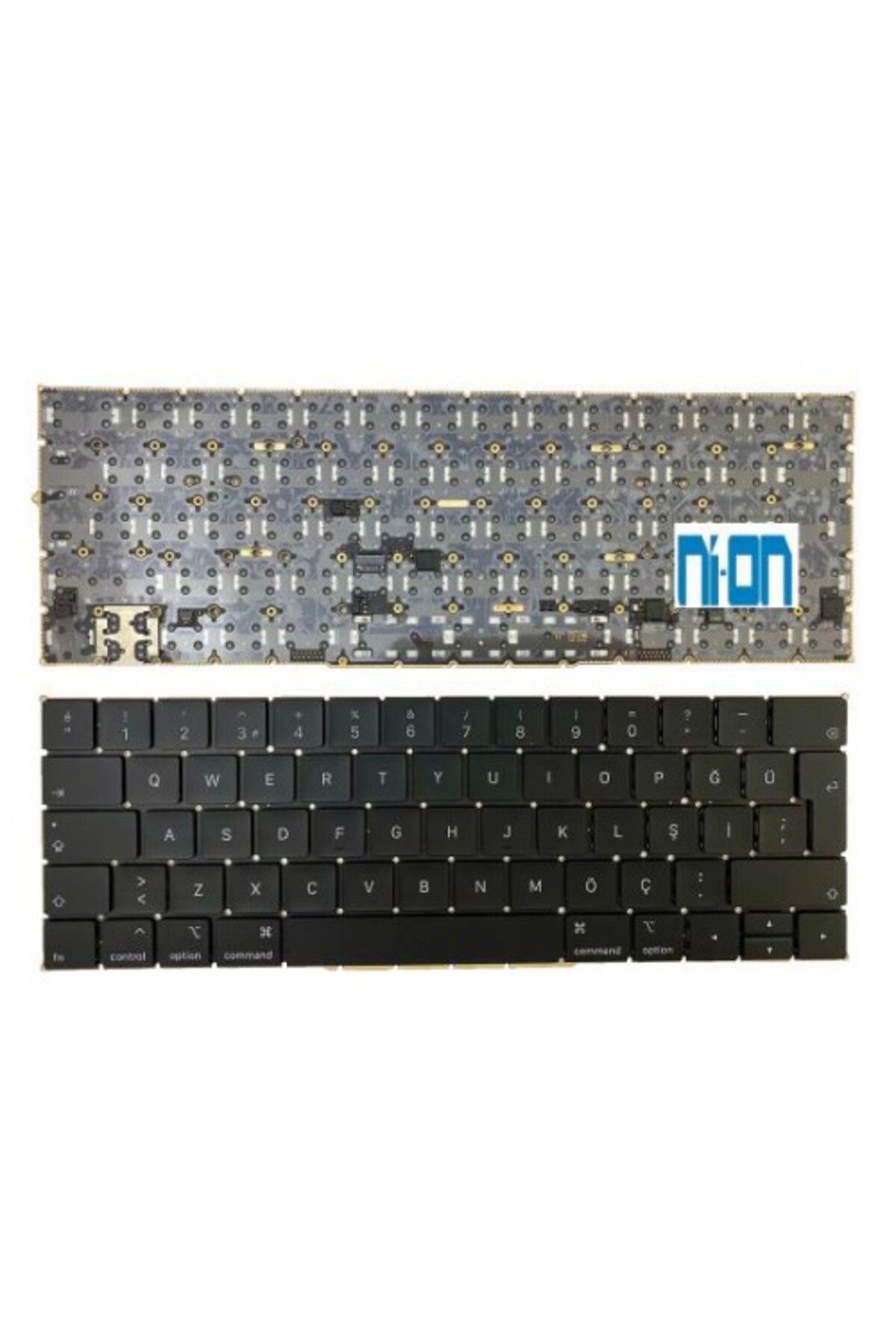 NION Apple "MacBook Pro 15"" A1990 2018 2019" uyumlu Notebook Klavye (Siyah TR Büyük enter)