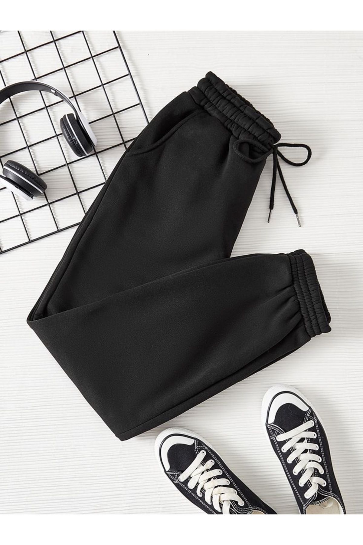 UYN SPORT Jogger Paça Siyah Pamuk Polyeser Eşofman Altı