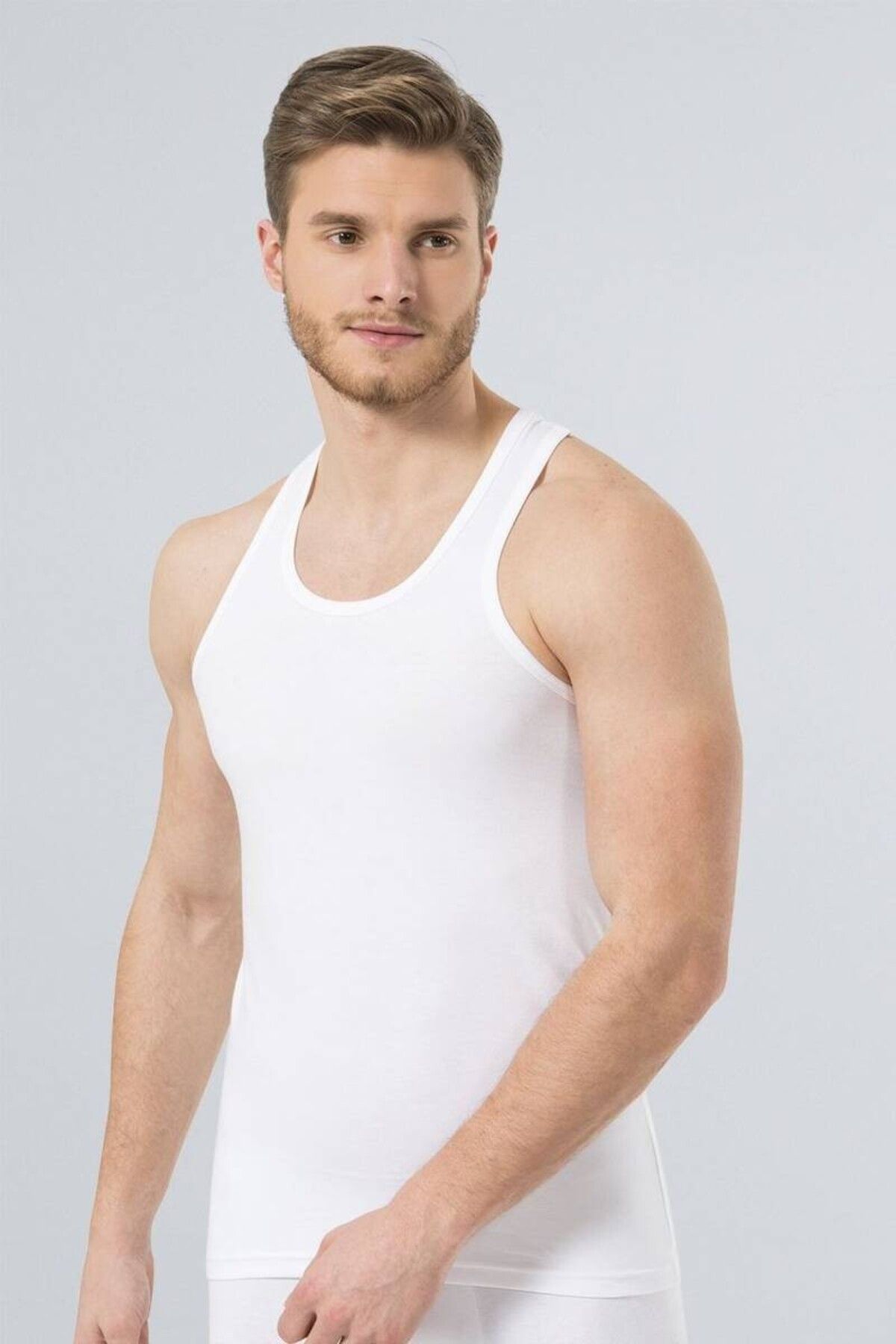 TÜREN-Men's Halter Collar Lycra Sports Undershirt 1