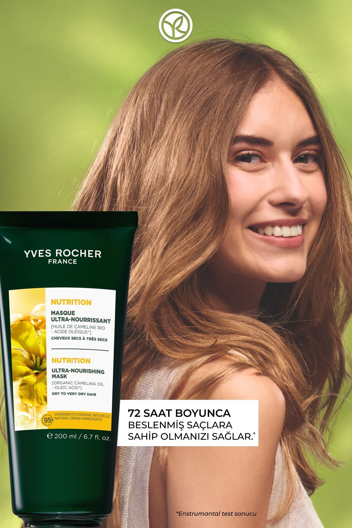 ماسک مو مردانه و زنانه تغذیه پربیوتیک موهای خشک بیش از حد وگان 200 میل Yves Rocher
