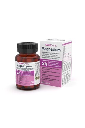 TakeCare Magnezyumx4, Vitamin D, Vitamin B6, Vitamin B12, Tip 2 Kollajen, Kue...