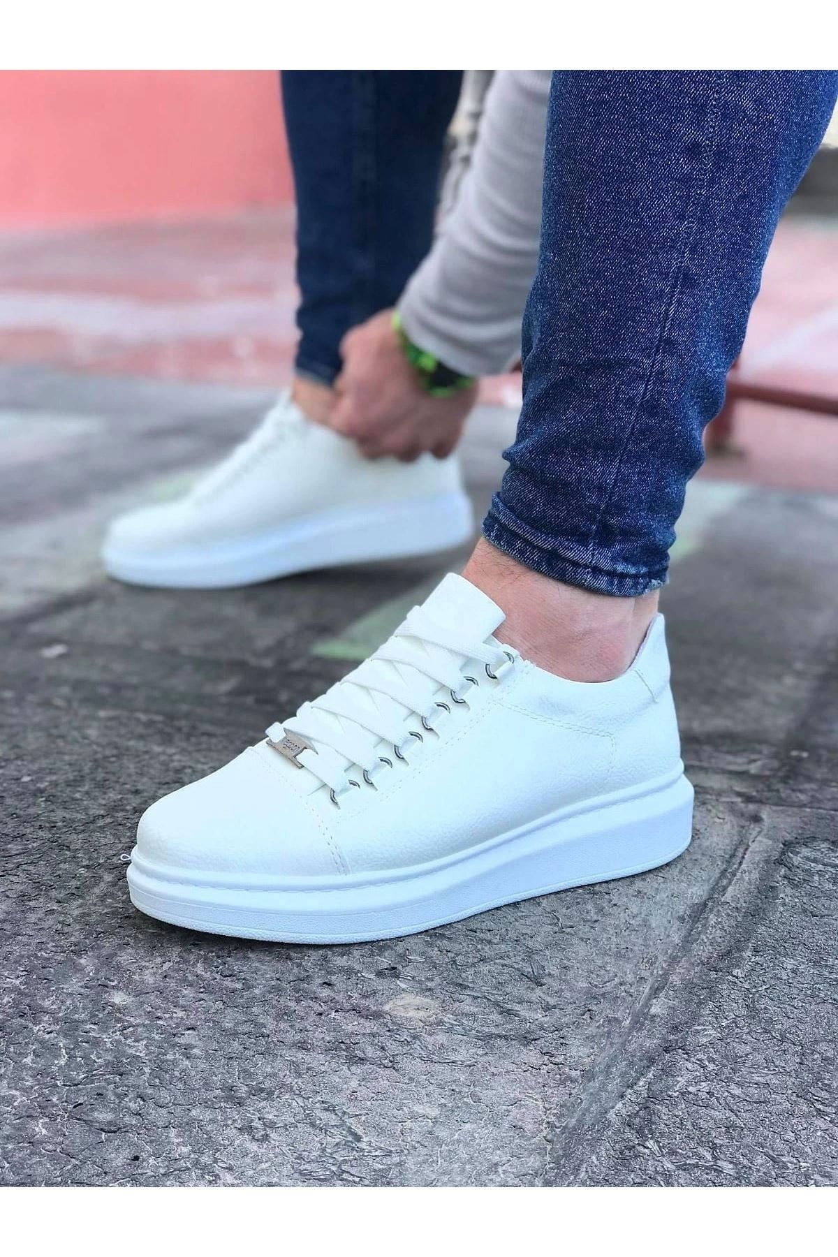 luz&pos WG08 Beyaz Düz Erkek Casual Ayakkabı