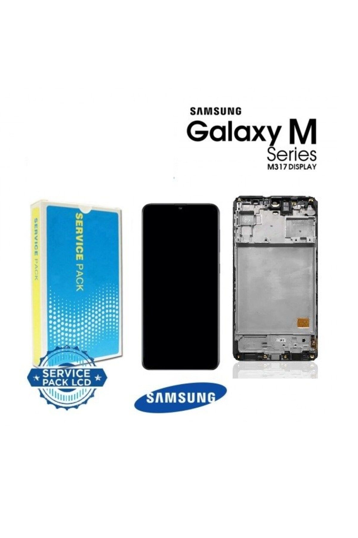 Samsung M317 M31s Ekran Lcd Çıtalı Siyah %100 Kvk Servis