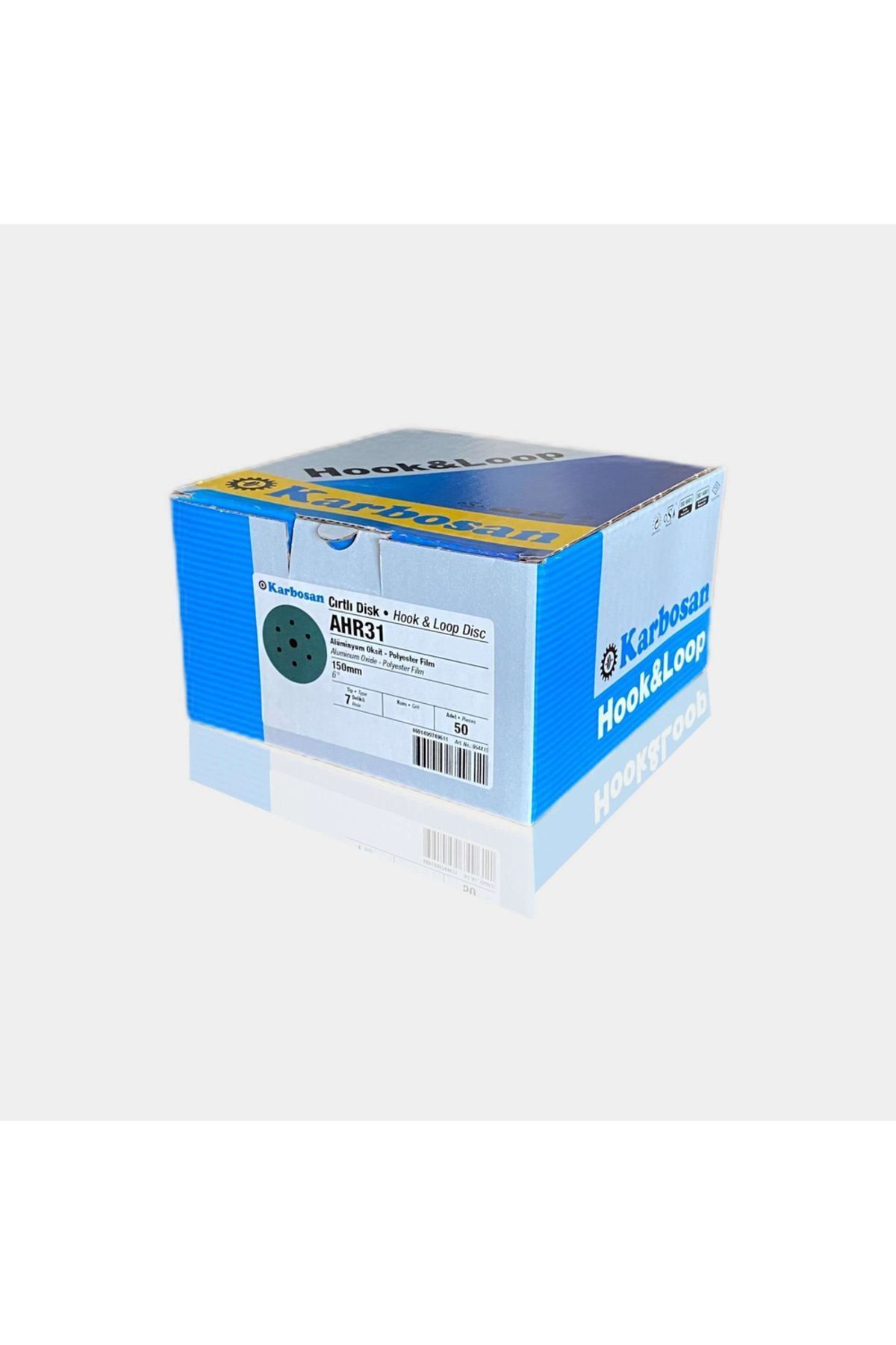 KARBOSAN ALÜMİNYUM OKSİT POLYESTER FİLM CIRTLI DİSK ZIMPARA P40 KUM (1 PAKET=50 ADET FİYATI)
