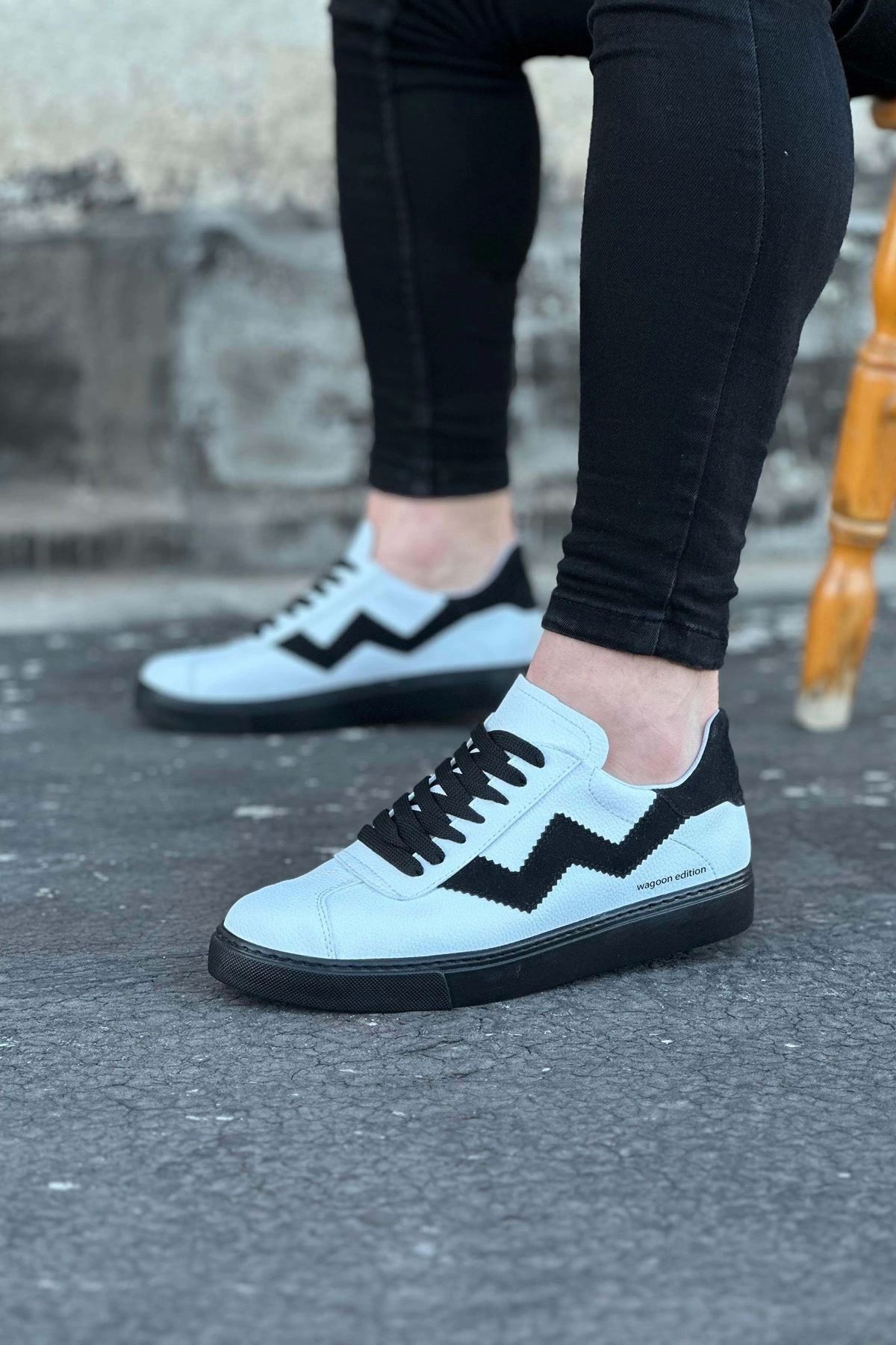 luz&pos WG160 Beyaz Siyah Erkek Casual Ayakkabı