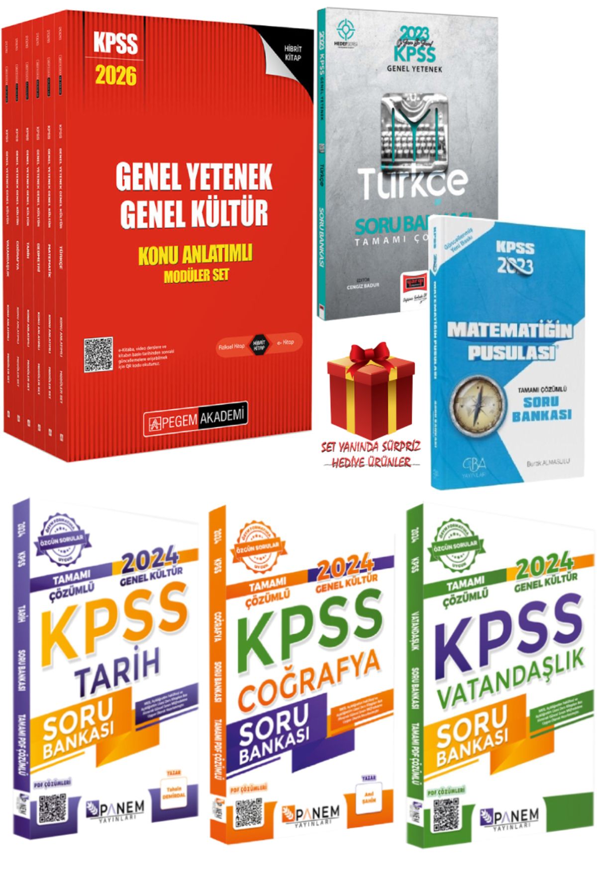 Pegem Akademi Yayıncılık 2026 Pegem GYGK Konu Anlatım Modüler Set+Panem GYGK Soru Bankaları+Hediye