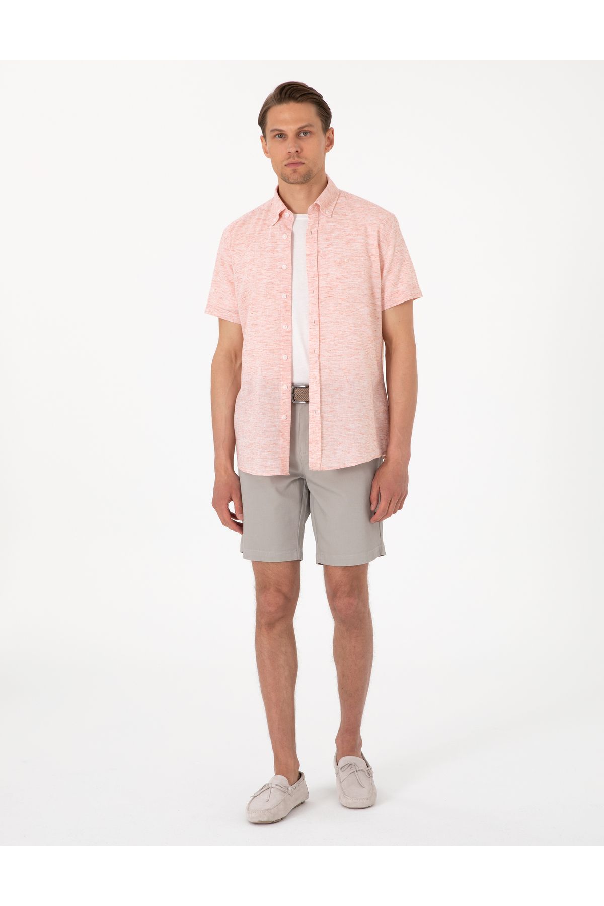 Pierre Cardin Taş Slim Fit Dokuma Şort 50308112-VR049