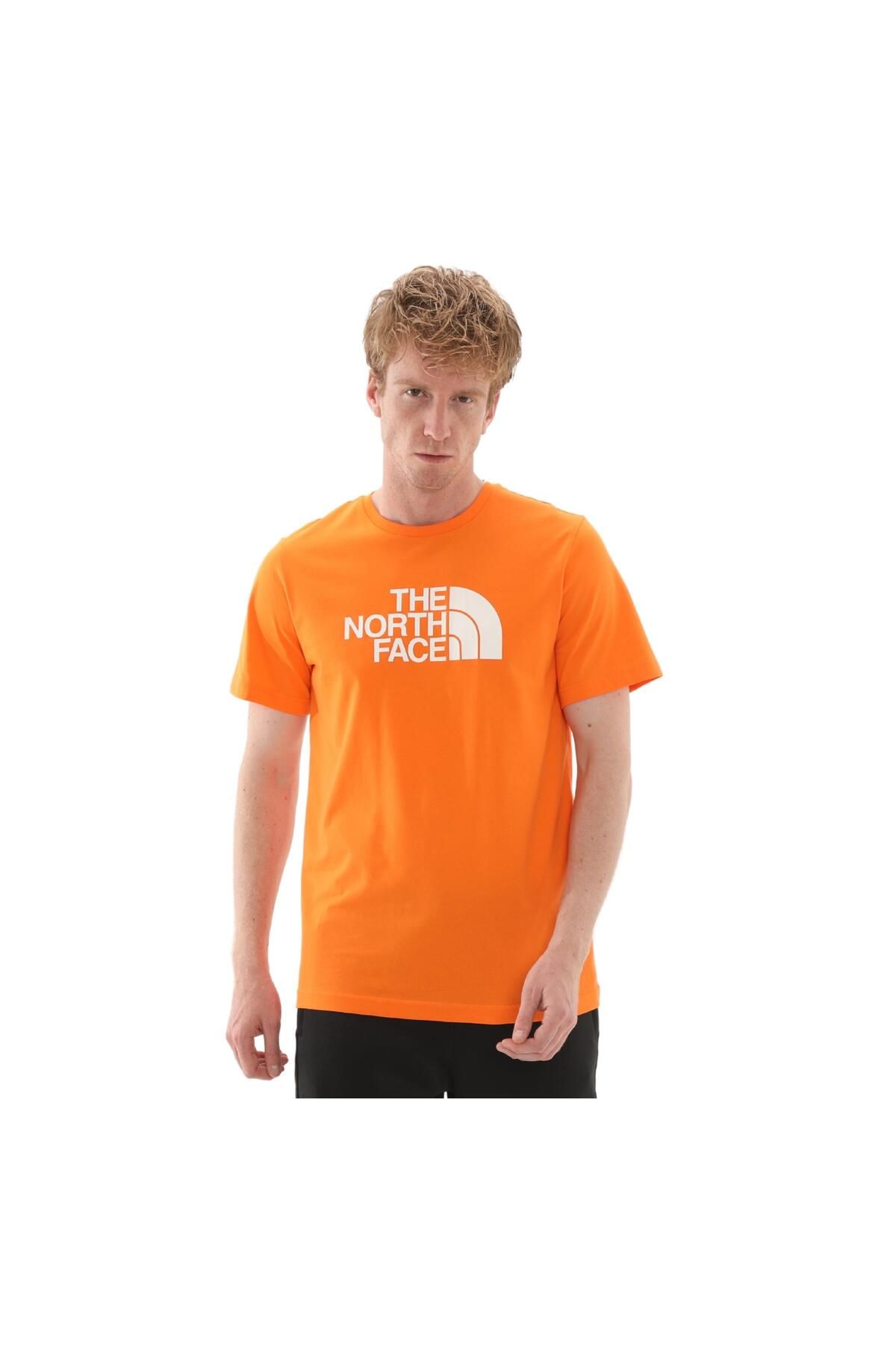 THE NORTH FACE F0A8A6CB3O1-R The North Face M Ss Easy Tee Erkek T-Shirt Turuncu