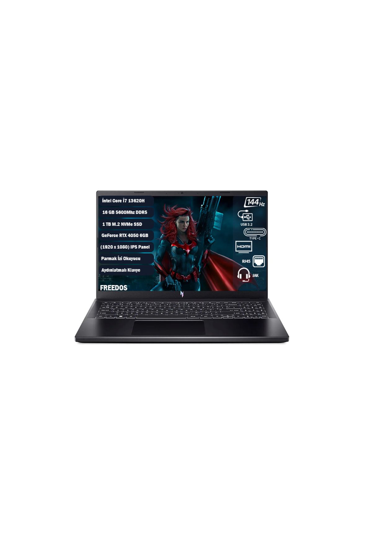 ACER Nitro V15 Anv15-51 Intel I7-13620h 16Gb 1 Tb Ssd Rtx4050-6gb 15.6''144hz Freedos Nh.qnbey.002+161