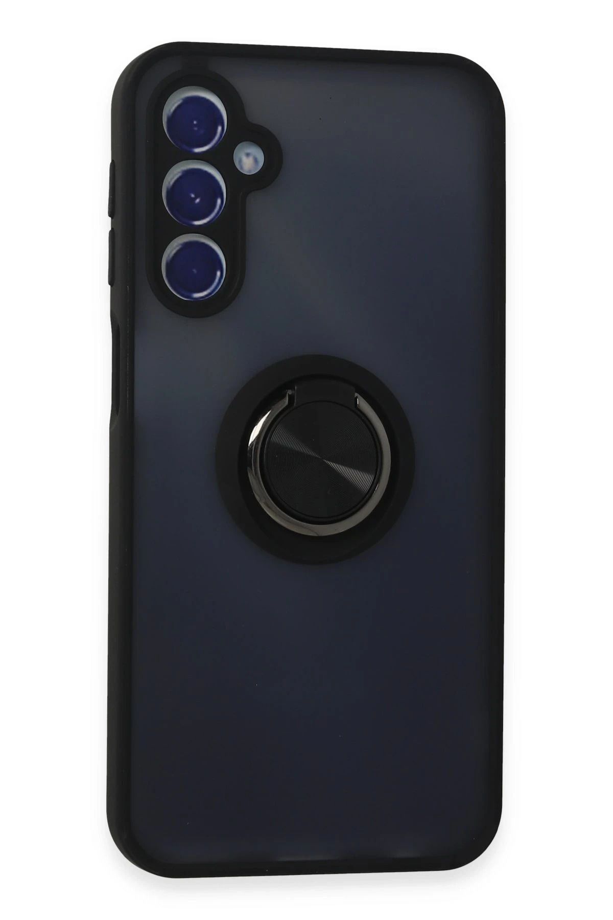 NewFace Samsung Galaxy M34 5G Kılıf Montreal Yüzüklü Silikon Kapak - Siyah FERRG