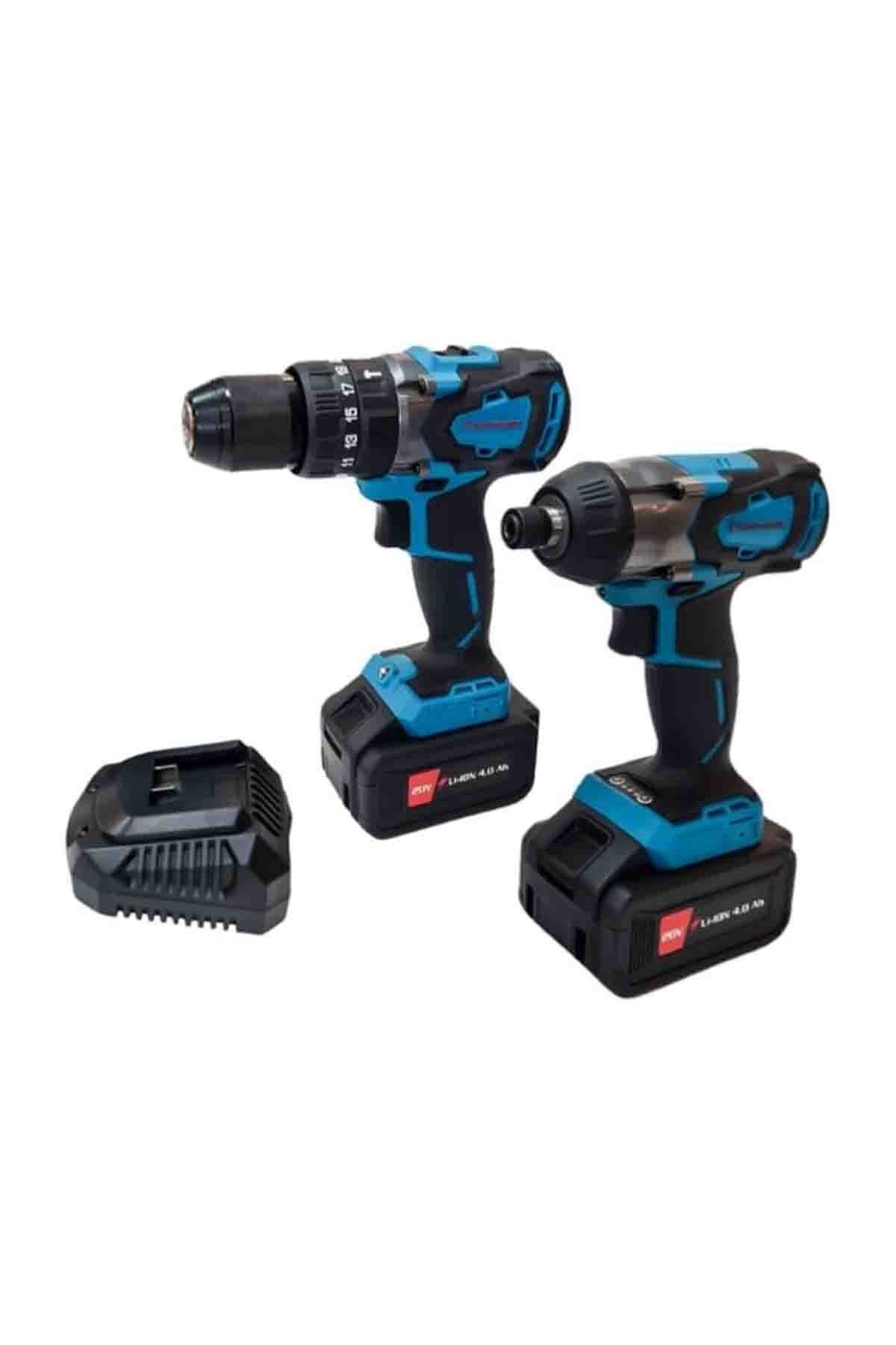 CATPOWER EL ALETLERİ CATPOWER AKÜLÜ DARBELİ VİDALAMA VE TORKLU VİDALAMA SETİ+2 ADET 4.Ah akü+ŞARJ CİHAZI