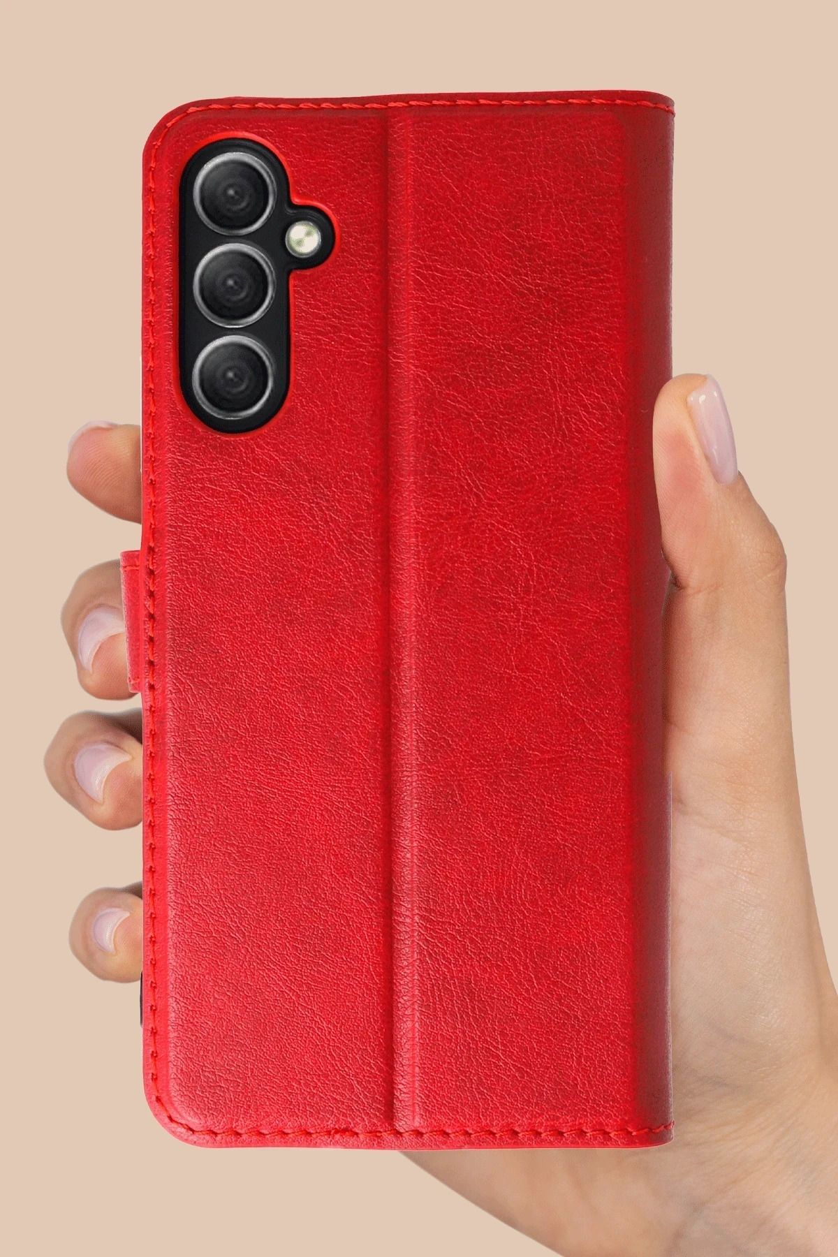 NewFace Samsung Galaxy A26 Kılıf Trend S Plus Kapaklı Kılıf - Taba FERRG