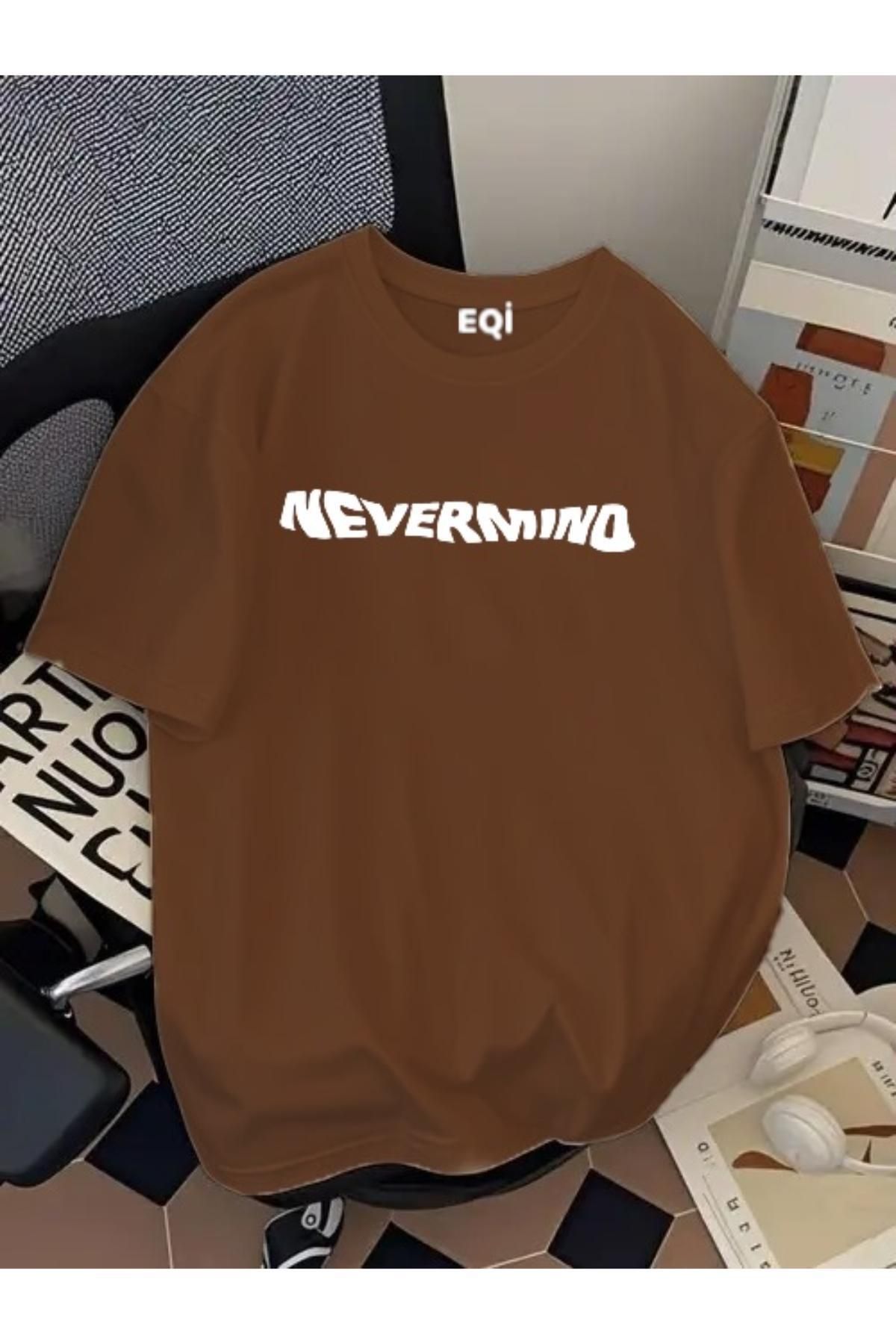 EQİ Nevermind Baskılı Oversize T-Shirt
