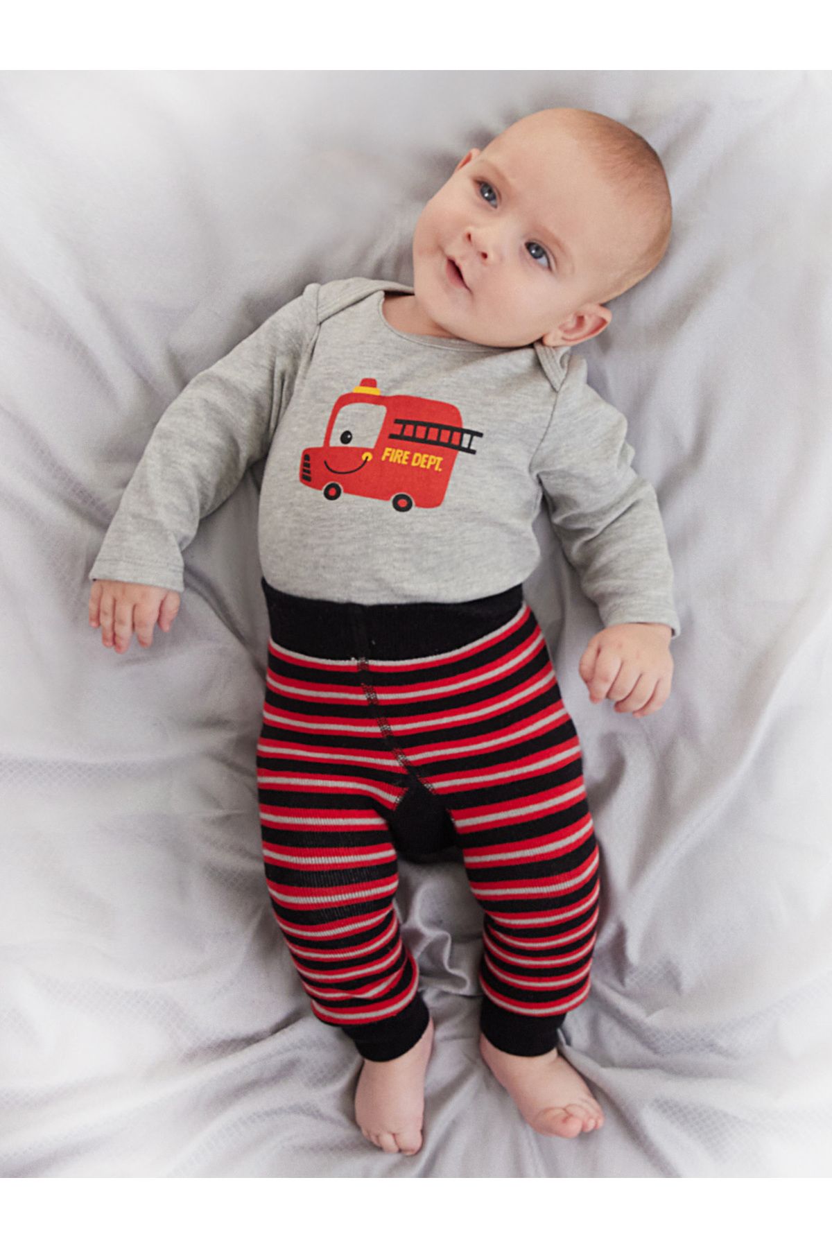 Denokids Komplet Rajstopy-spodnie Dla Chłopca Strażak Mężczyzna - 18–24 months