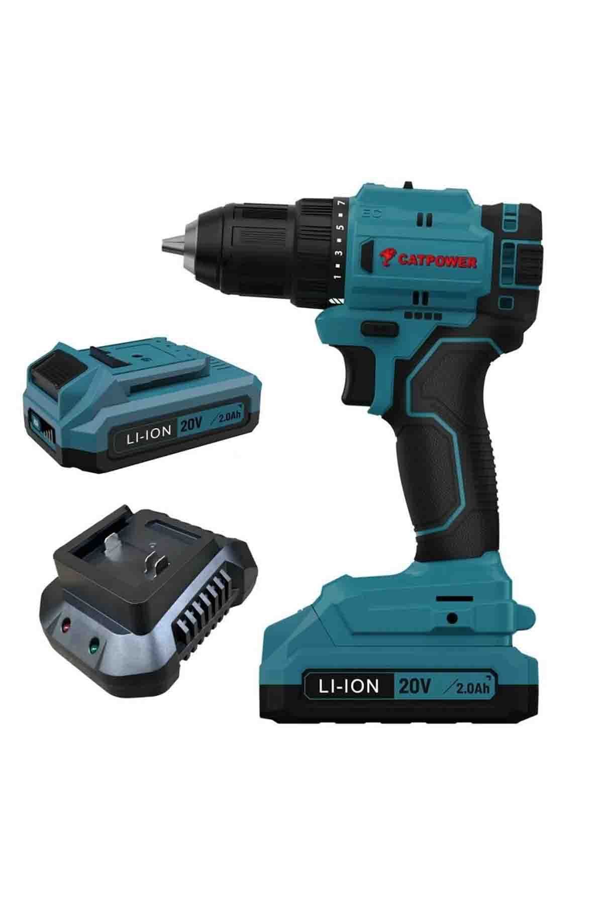 CATPOWER EL ALETLERİ CATPOWER AKÜLÜ VİDALAMA Li-ion 45NM (MAKİNE) KÖMÜRSÜZ 10 MMM +(2.0 Ah Akü 2 ADET)+(Hızlı şarj aleti)