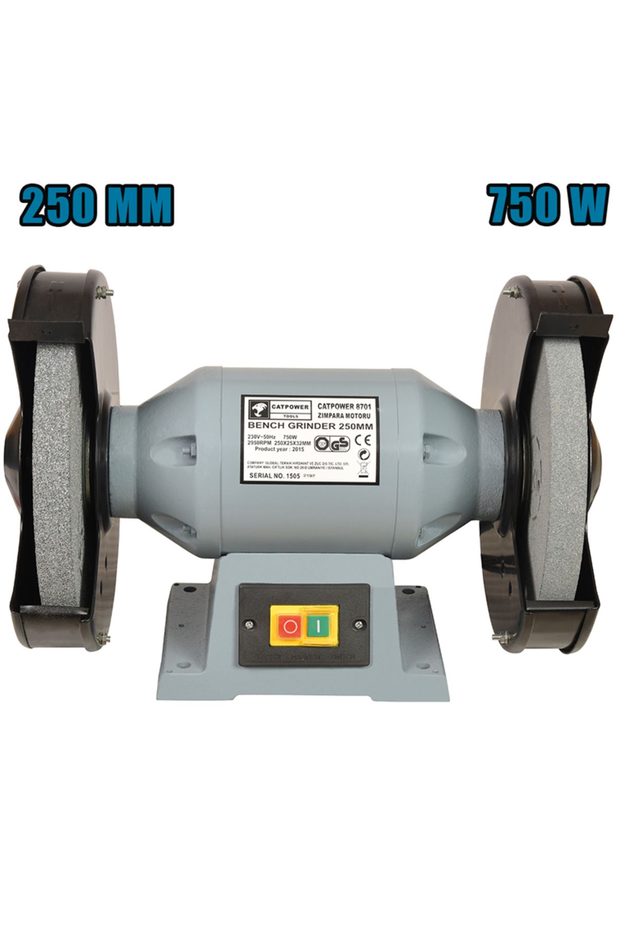CATPOWER EL ALETLERİ Catpower CAT8701 Zımpara Motoru 250 mm 750W