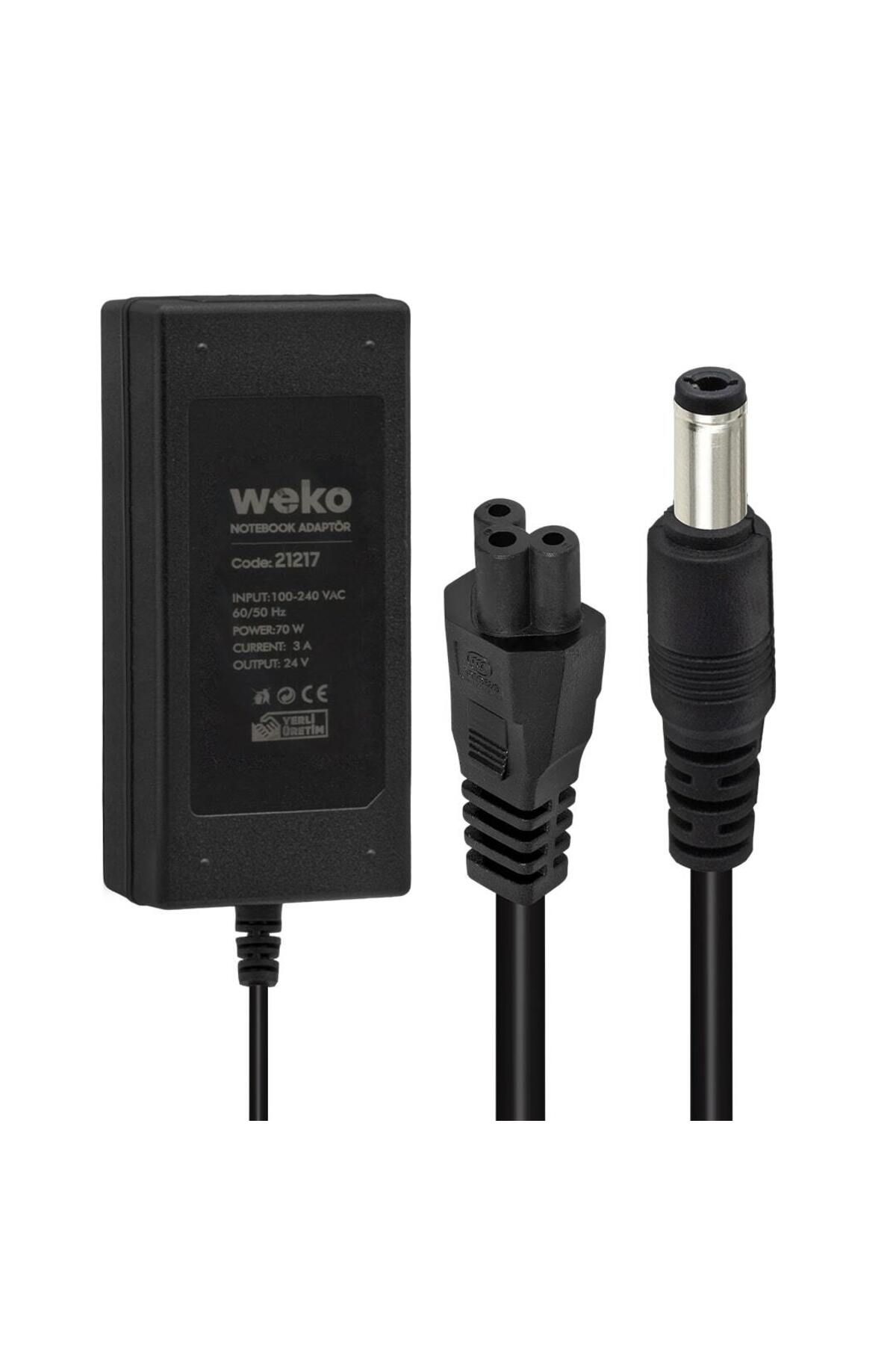 Modafiks 24 VOLT - 3 AMPER - 70 WATT 5.5*2.5 UÇLU YERLİ ÜRETİM NOTEBOOK ADAPTÖR (4767)