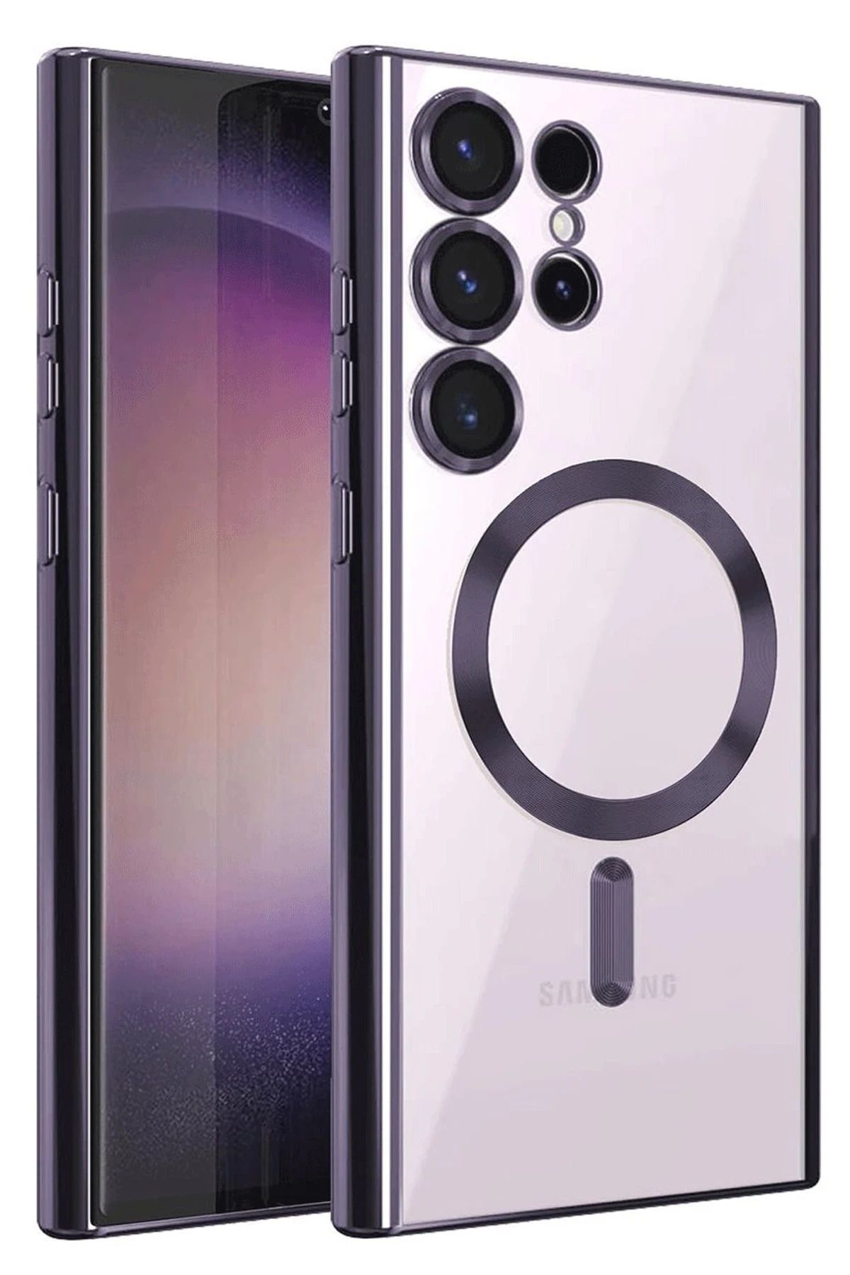 NewFace Samsung Galaxy S25 Ultra Kılıf Kross Magneticsafe Kapak - Mor FERRG