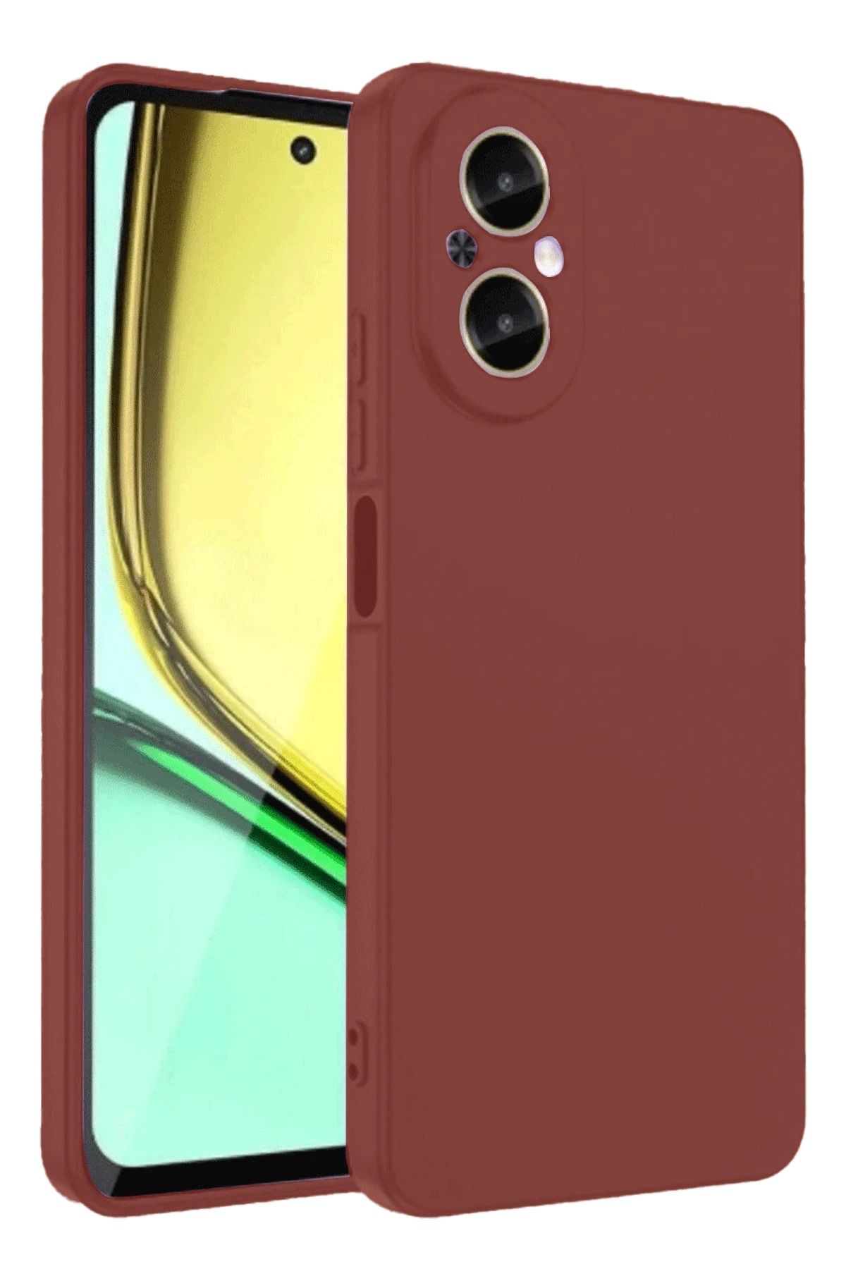 NewFace Realme 12 Lite Kılıf First Silikon - Bordo FERRG