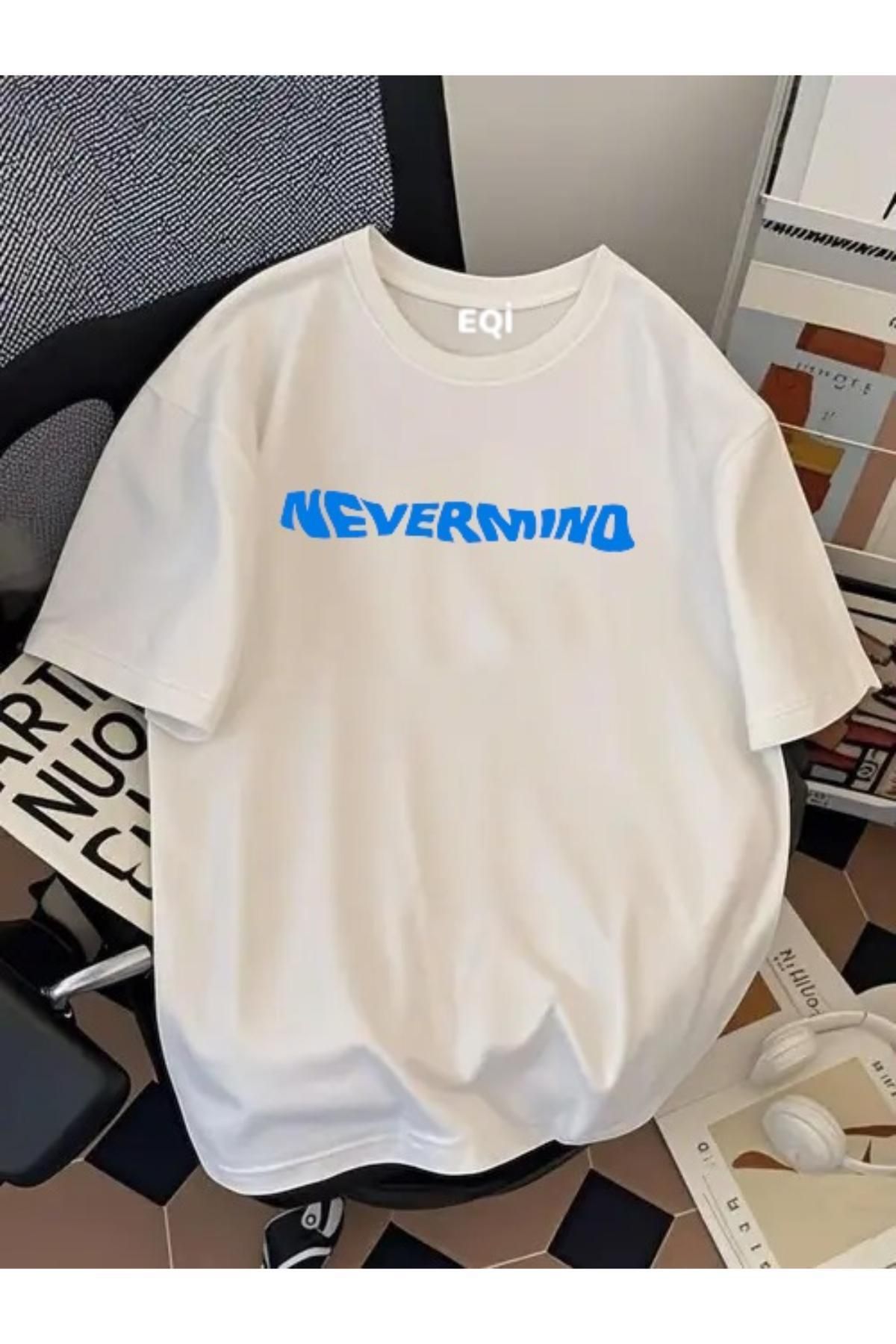 EQİ Nevermind Baskılı Oversize T-Shirt