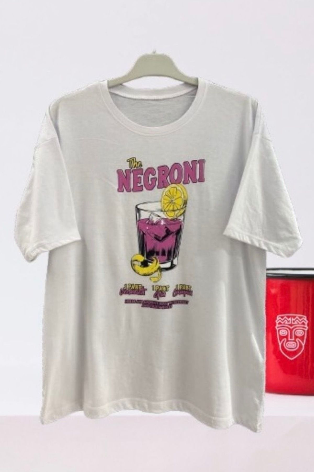 bb butik basic The Megroni Baskılı Penye Kadın Tişört MG6592