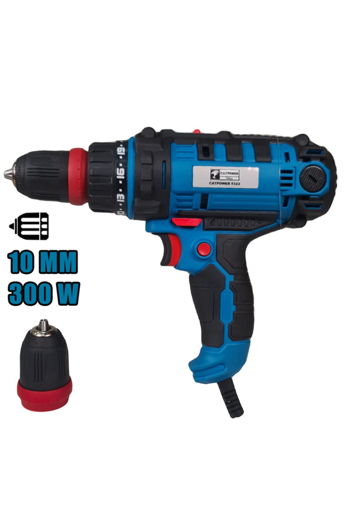 CATPOWER EL ALETLERİ Catpower CAT5323 Darbesiz Torklu Matkap 10 mm 300W