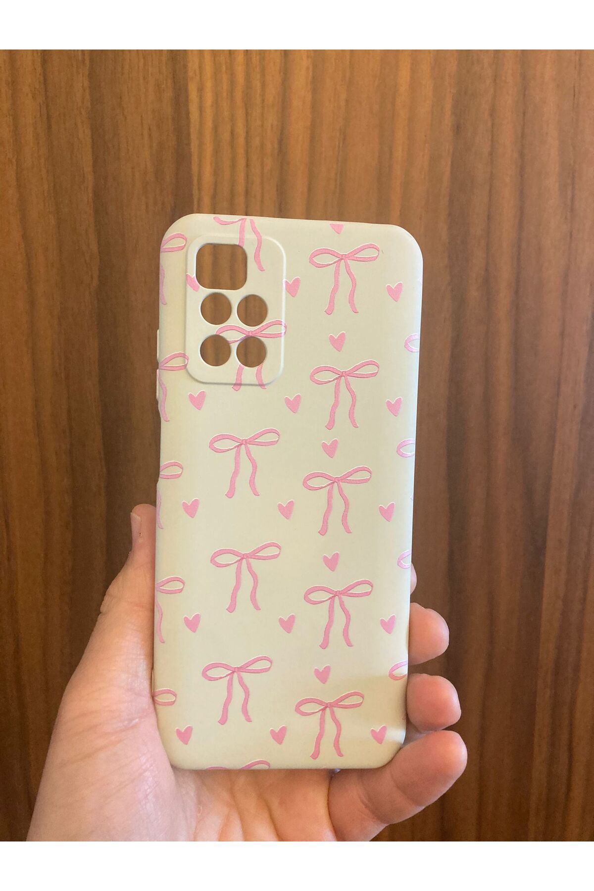 Newon REDMİ 10 2022 KURDELE/FİYONK BASKILI TELEFON KILIFI KAPAK COVER