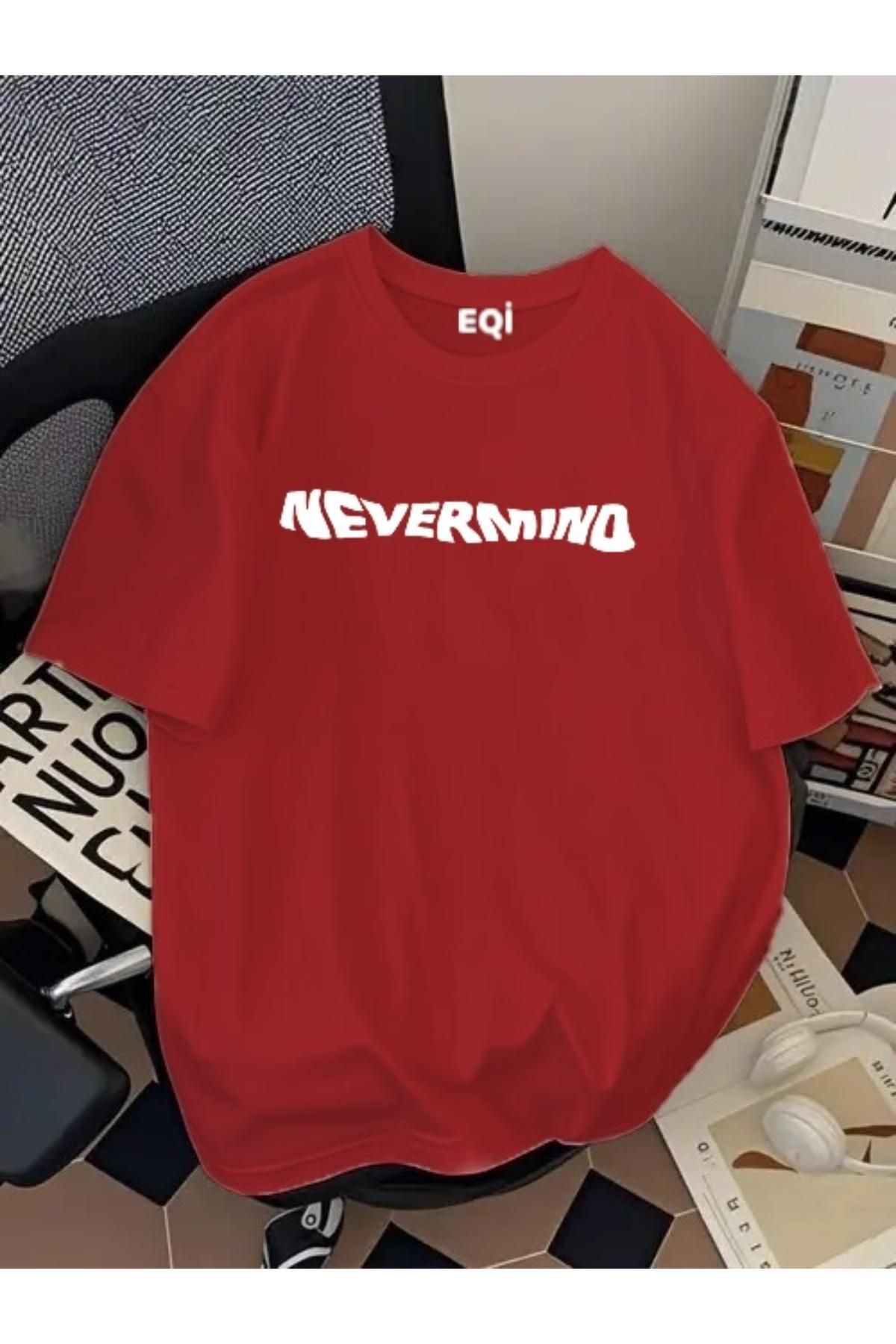 EQİ Nevermind Baskılı Oversize T-Shirt