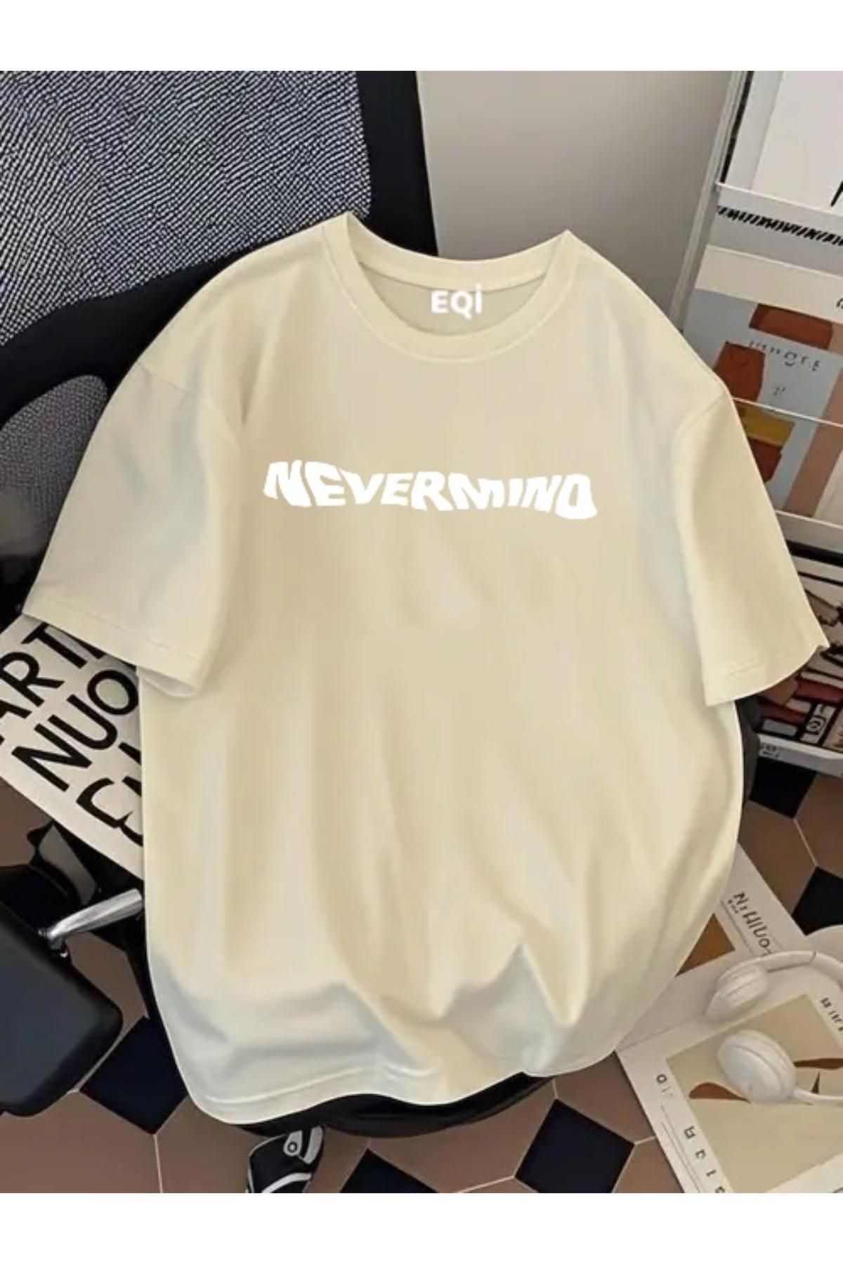 EQİ Nevermind Baskılı Oversize T-Shirt