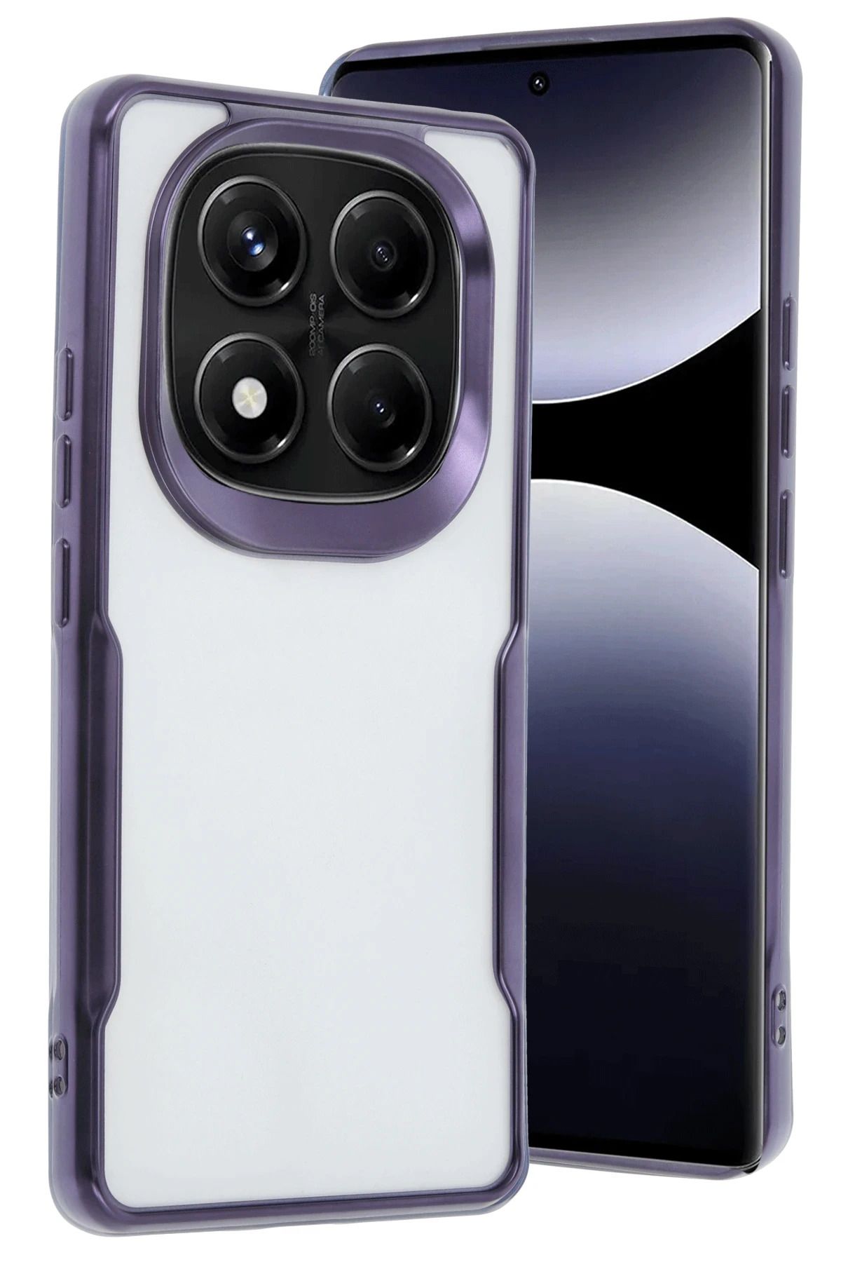 NewFace Xiaomi Redmi Note 14 Pro 5G Kılıf Boyi Silikon Kapak - Derin Mor FERRG