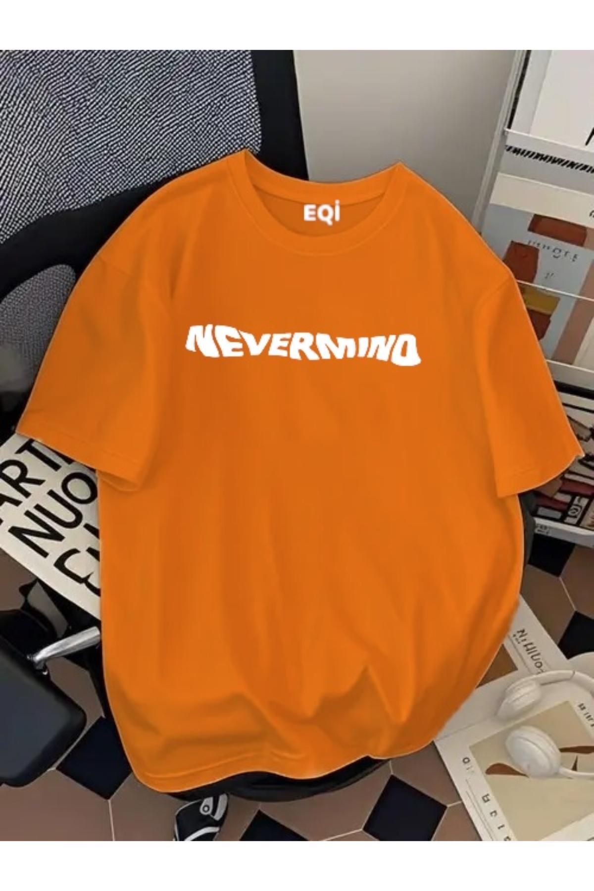 EQİ Nevermind Baskılı Oversize T-Shirt