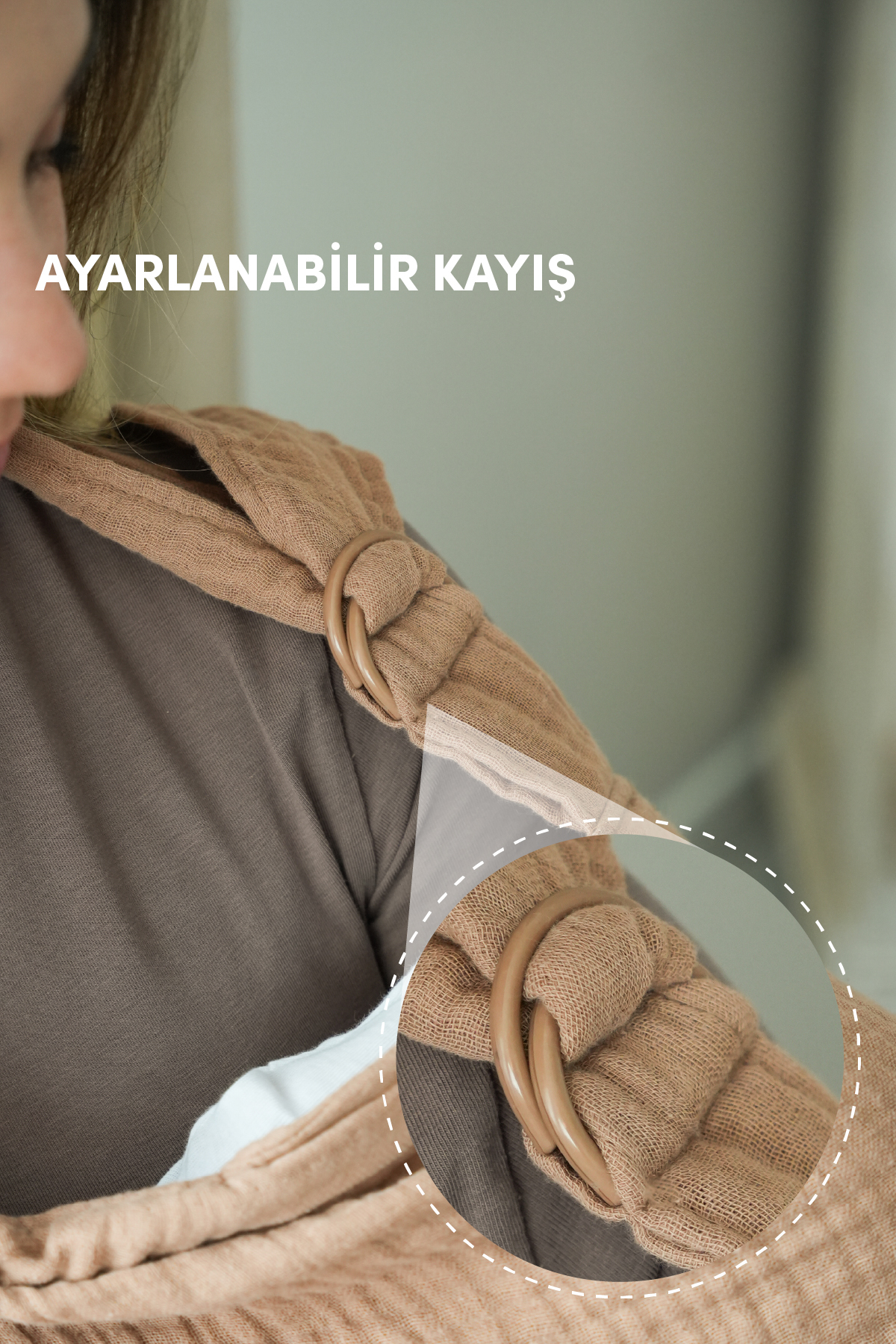 Minuche %100 Pamuk 4 Katlı Müslin Emzirme Örtüsü - Opak Bebek Emzirme Önlüğü - Nefes Alınabilir Yaka fotoğrafı 5 (önizleme)