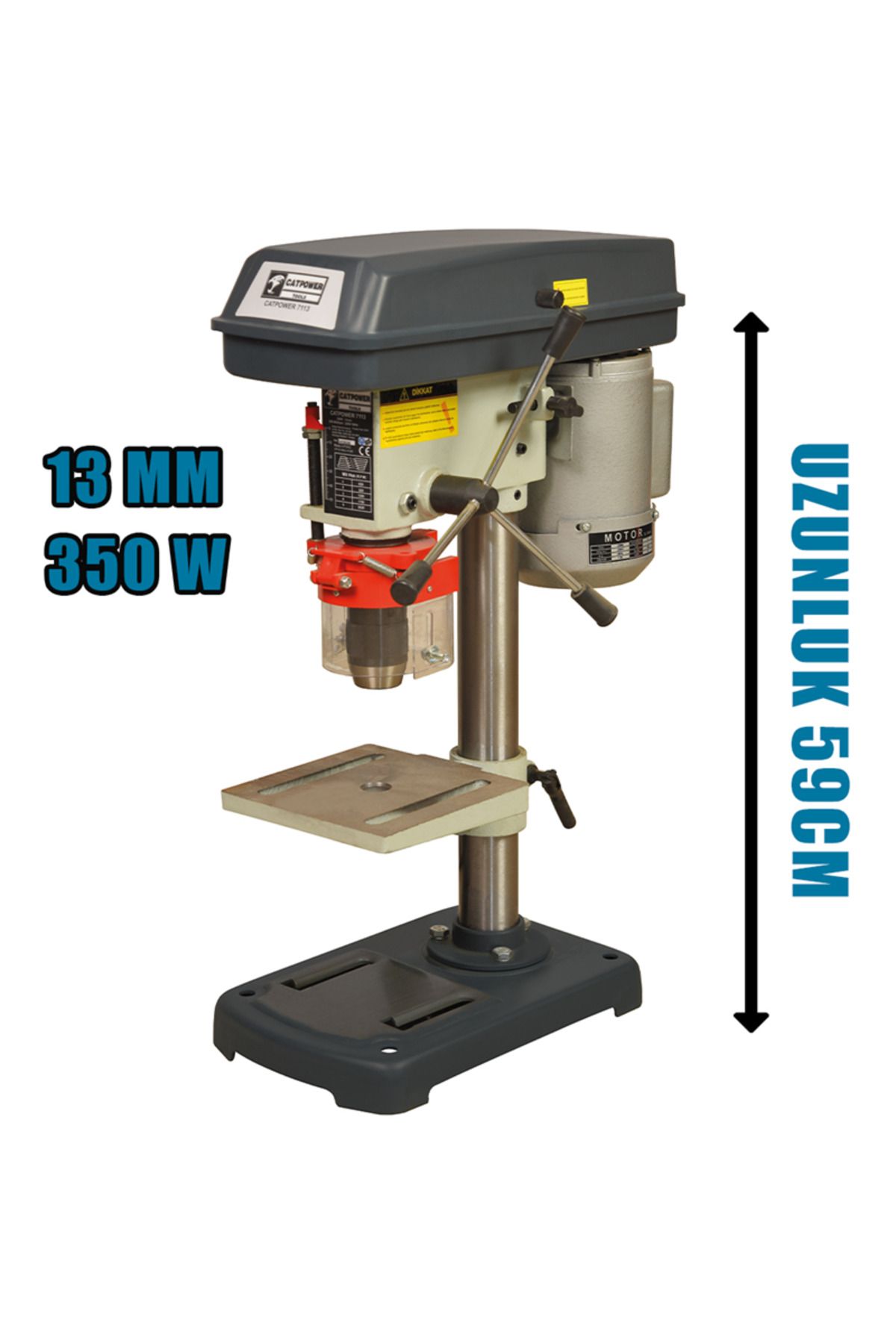 CATPOWER EL ALETLERİ Catpower CAT7113 Sütunlu Matkap 13 mm 350W