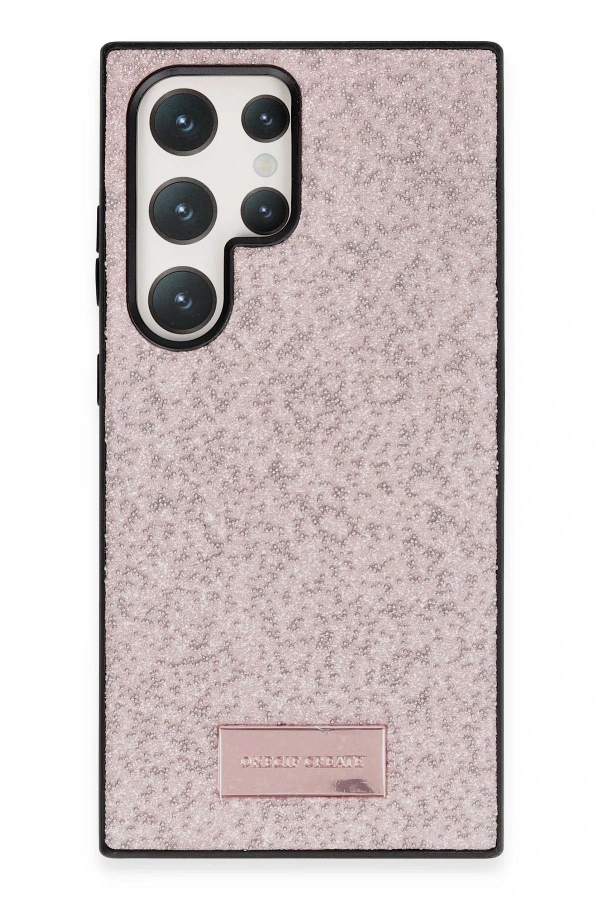 ONEGIF Samsung Galaxy S23 Ultra Bright Simli Kapak - Pembe FERRG