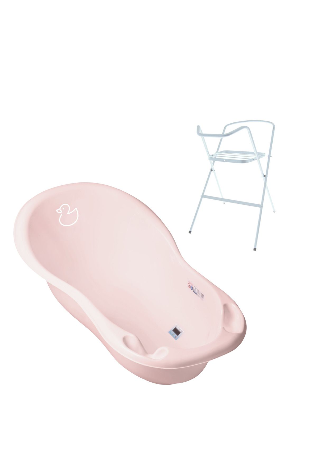 Tega Baby Set Cadita 102 Cm Duck Roz + Suport Cadita Metalic - One Size