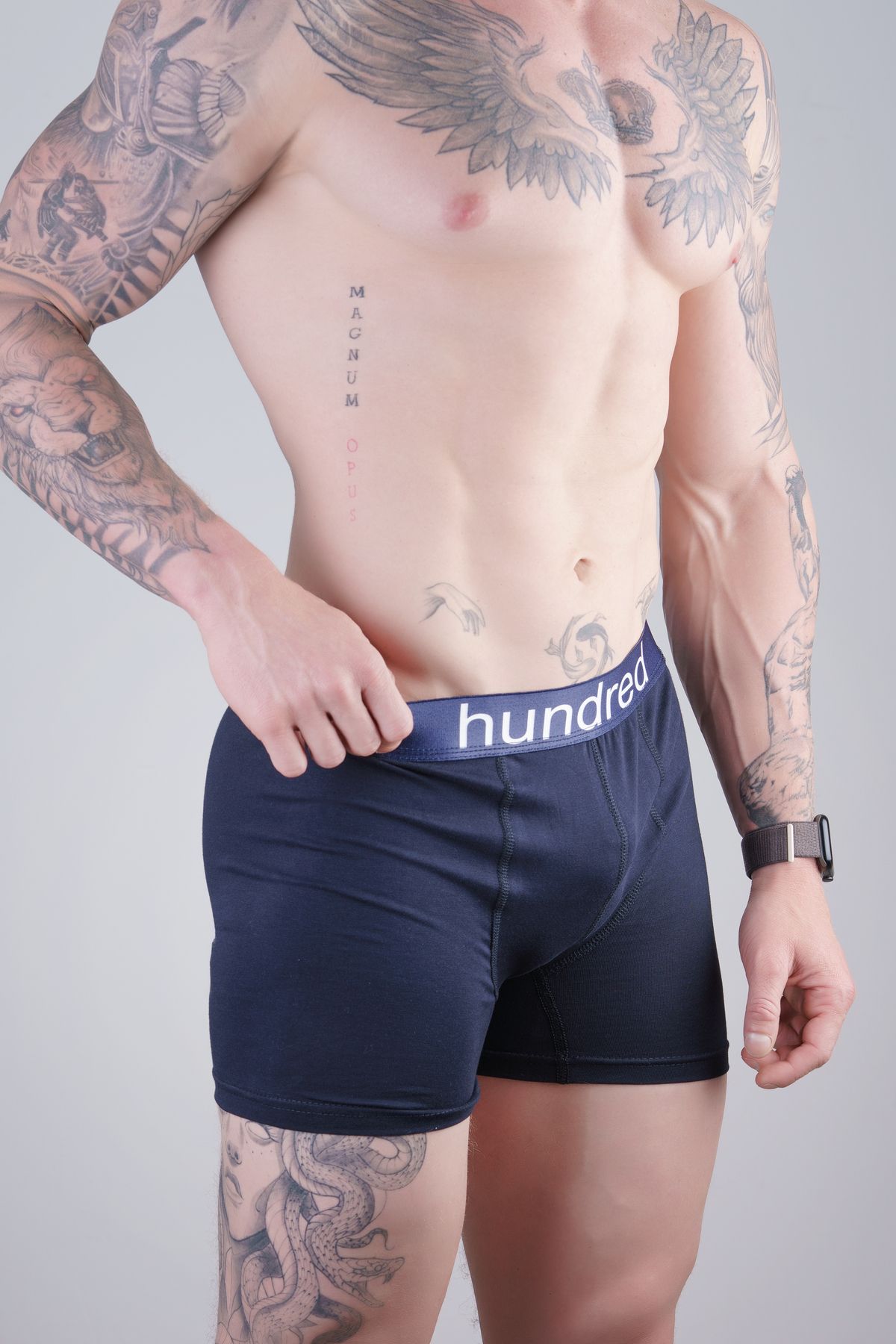 Hundred Erkek 3'lü Pamuklu Premium Boxer