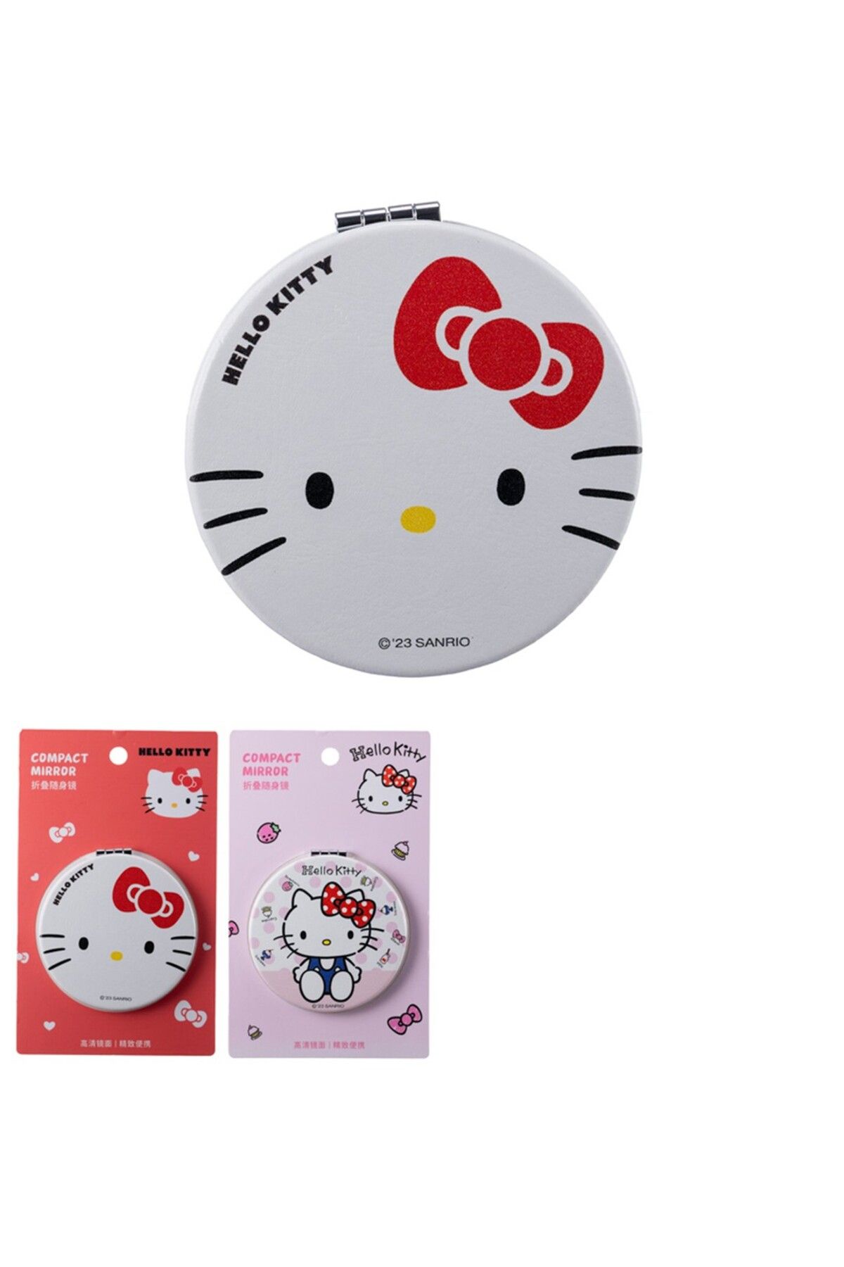 Miniso Hello Kitty Lisanslı Çift Taraflı Katlanabilir Ayna (Yuvarlak)