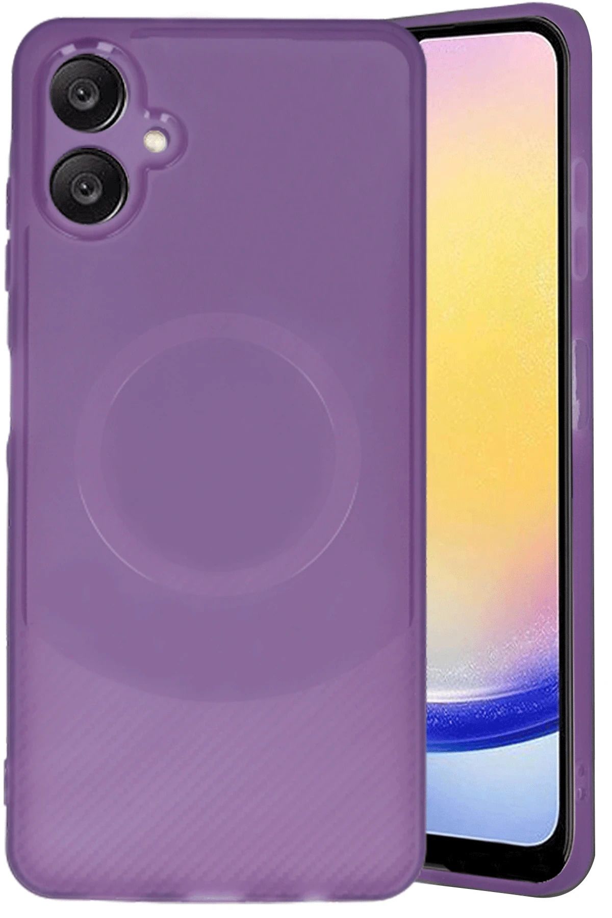 NewFace Samsung A06 Kılıf Maya Karbon Kapak - Mürdüm FERRG
