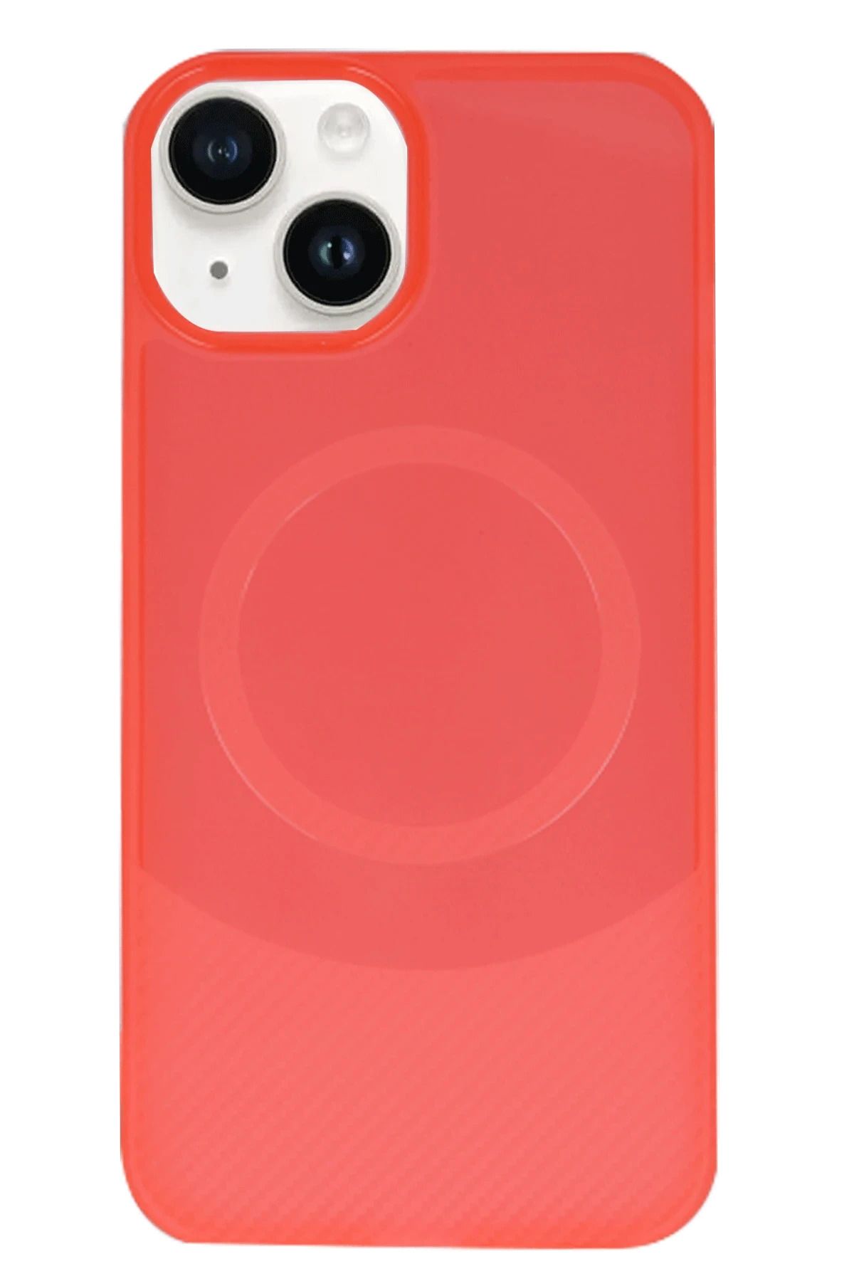 NewFace iPhone 14 Kılıf Maya Karbon Kapak - Kırmızı FLKRY