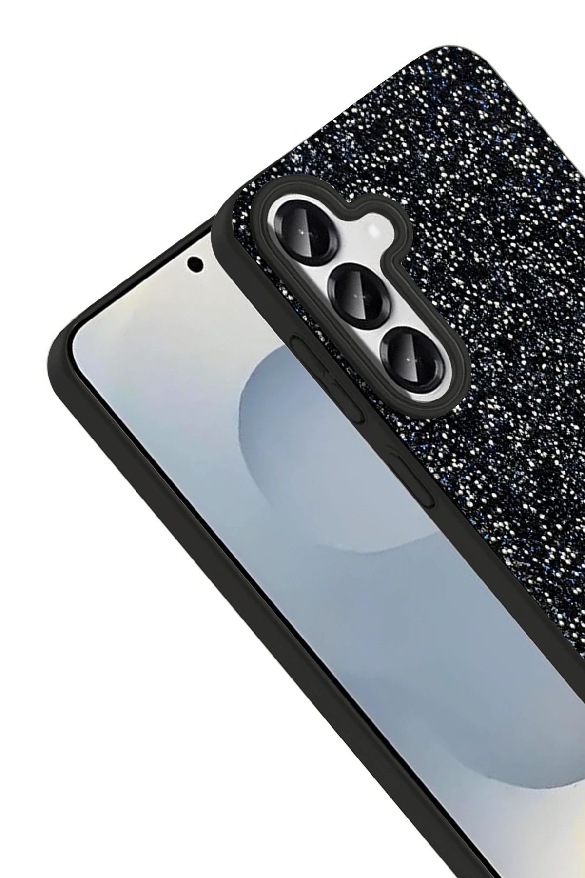 ONEGIF Samsung Galaxy S25 Plus Bright Simli Kapak - Gümüş FERRG