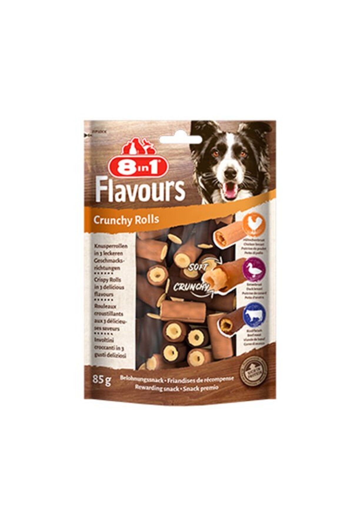 8in1 Flavours Crunchy Rolls Rulo Şeklinde Köpek Ödül Maması 85 Gr - 406-661620
