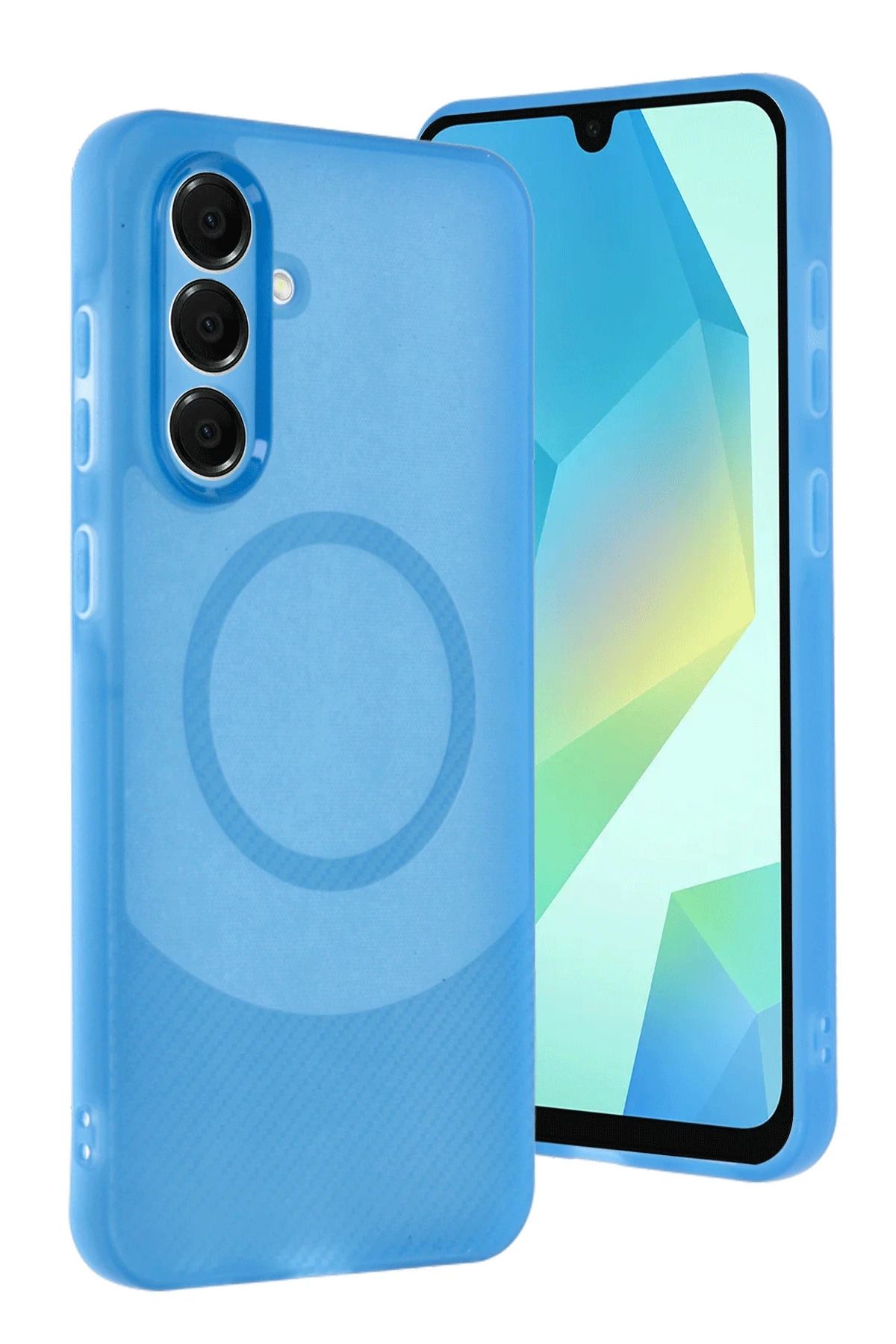 NewFace Samsung A36 Kılıf Maya Karbon Kapak - Mavi FERRG