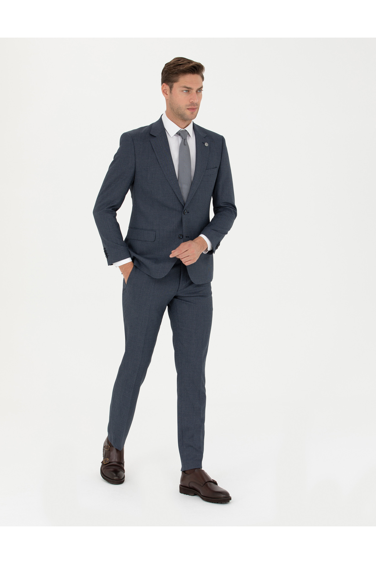 Pierre Cardin  Lacivert Slim Fit Takım Elbise 50278191-VR033 - Görsel 4