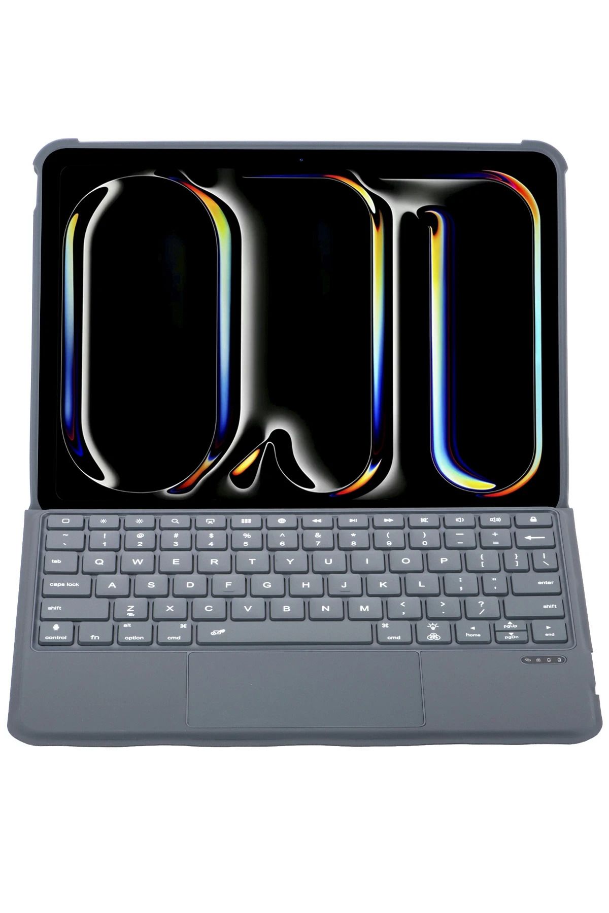 NewFace T5504D iPad Pro 11 (2024) Kılıf Palermo Ledli Klavyeli Standlı Tablet Kılıfı - Siyah FERRG