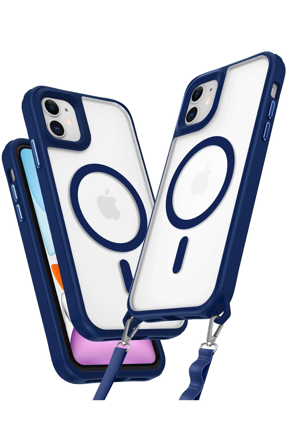 NewFace iPhone 11 Kılıf Enka Magsafe Silikon Kılıf - Lacivert FERRG